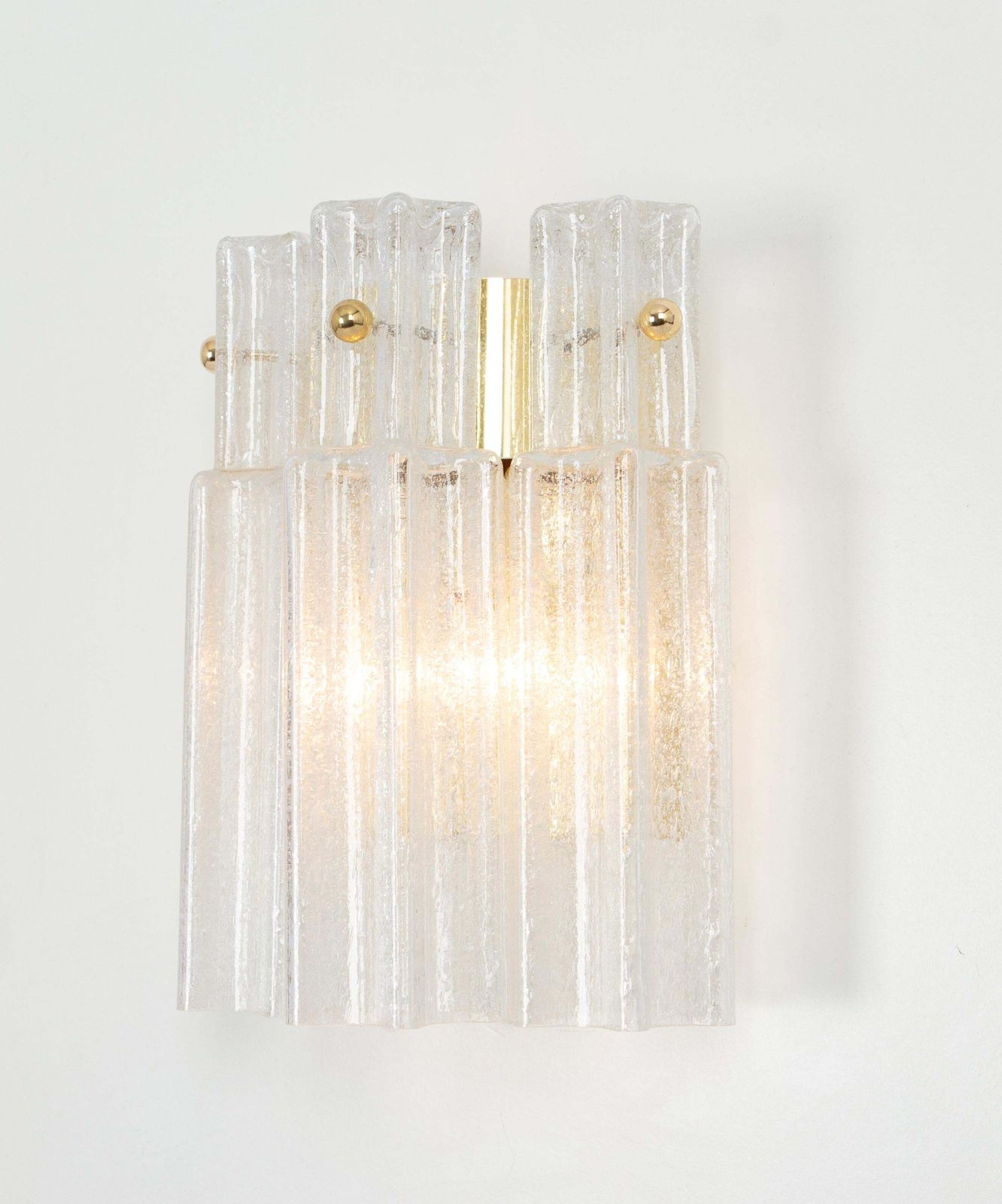 1 Of 2 Sets Of Frosted Glass Wall Lights By Limburg, Germany, 1960s photo 947.0