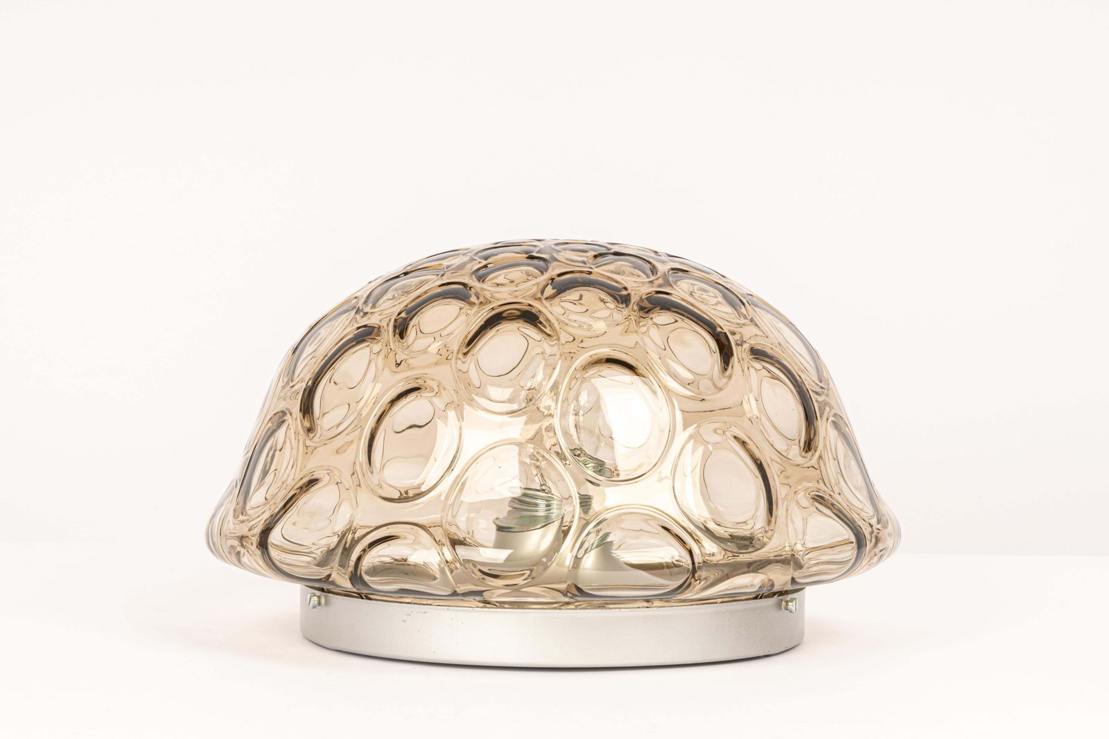 1 Of 2 Midcentury Flushmount / Wall Light Smoked Glass, Sputnik, Germany photo furniture