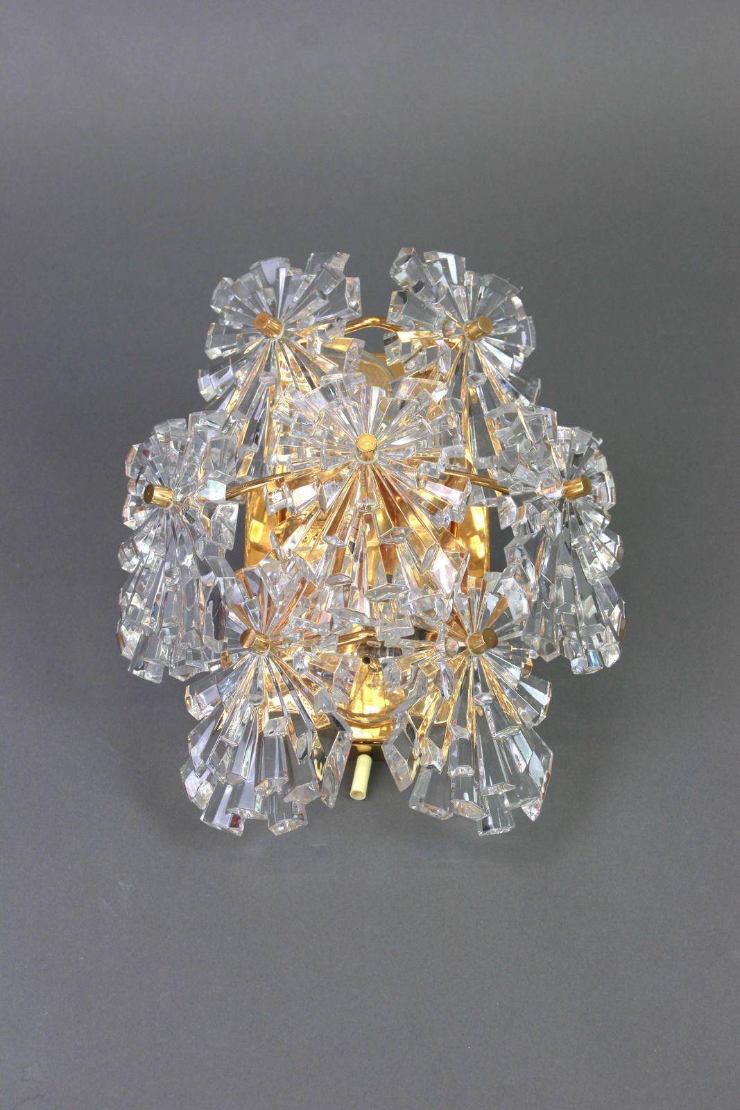 1 Of 2 Sets Wonderful Pair Of Crystal Sconces By Kinkeldey, Germany, 1970s photo Lighting