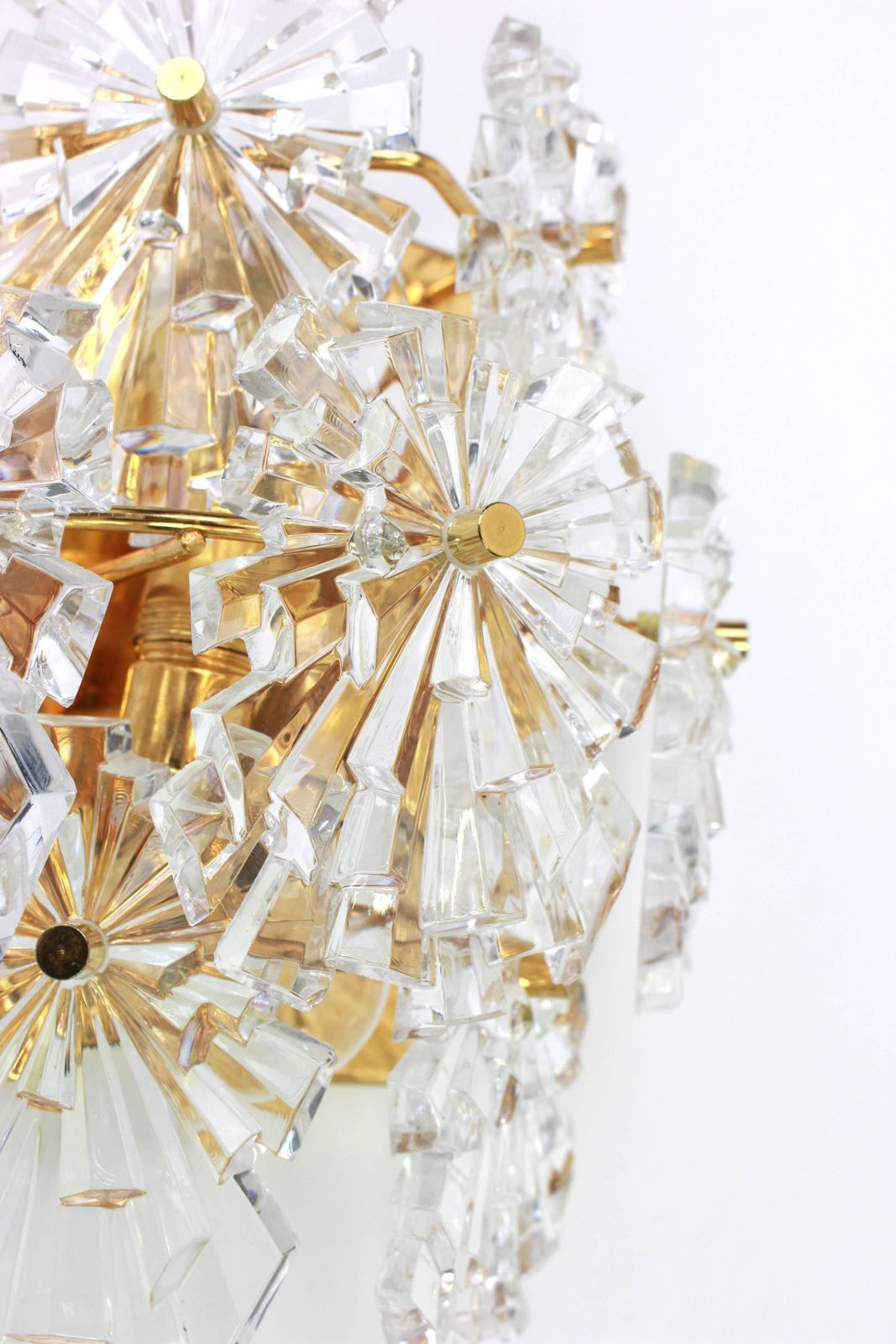 1 Of 2 Sets Wonderful Pair Of Crystal Sconces By Kinkeldey, Germany, 1970s photo 774.0