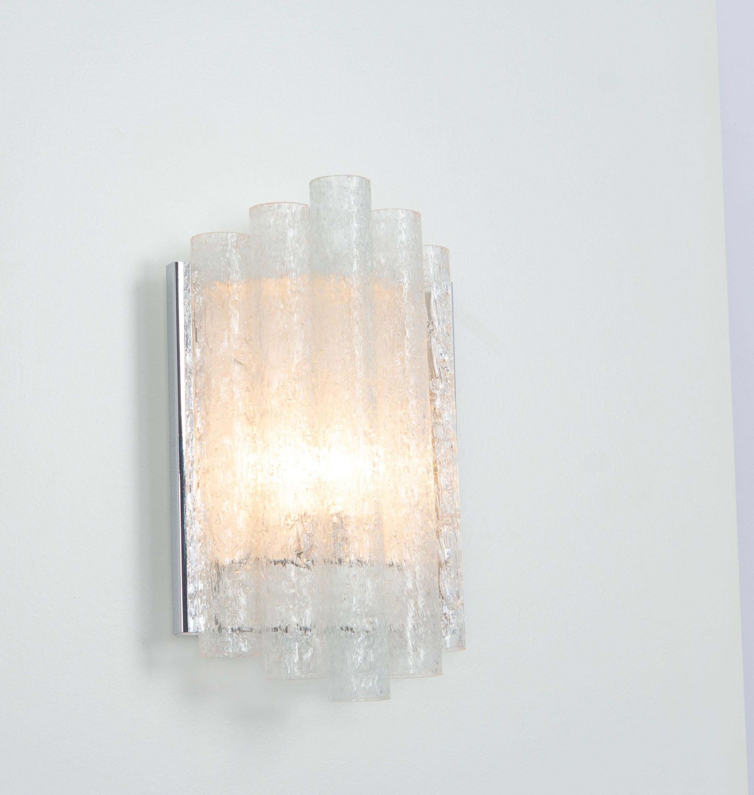 Pair Of Chrome And Glass Wall Sconces By Doria, Germany, 1960s photo 817.0