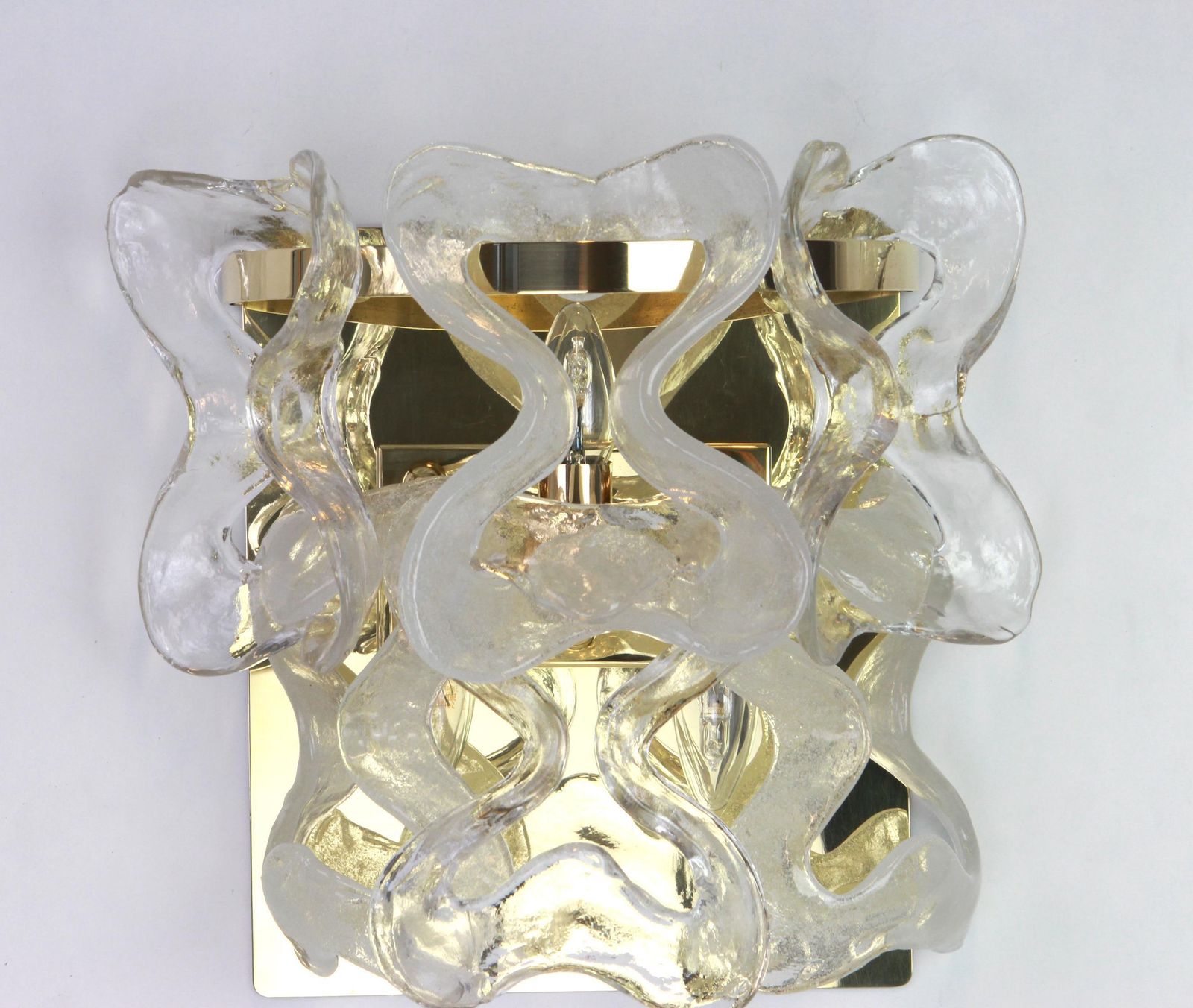 1 Of 2 Large Murano Glass Wall Sconce By Kalmar Mod. Catena, Austria, 1960s photo 774.0