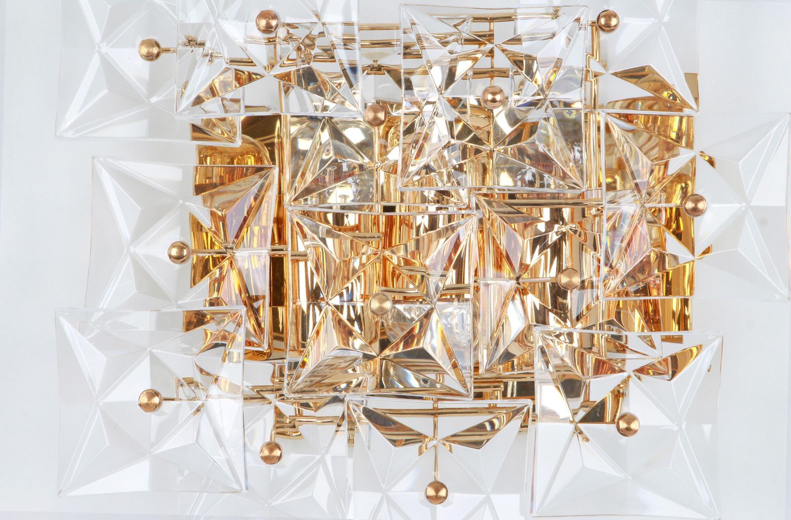 1 Of 2 Wonderful Extra Large Crystal Sconce By Kinkeldey, Germany, 1970s photo for sale