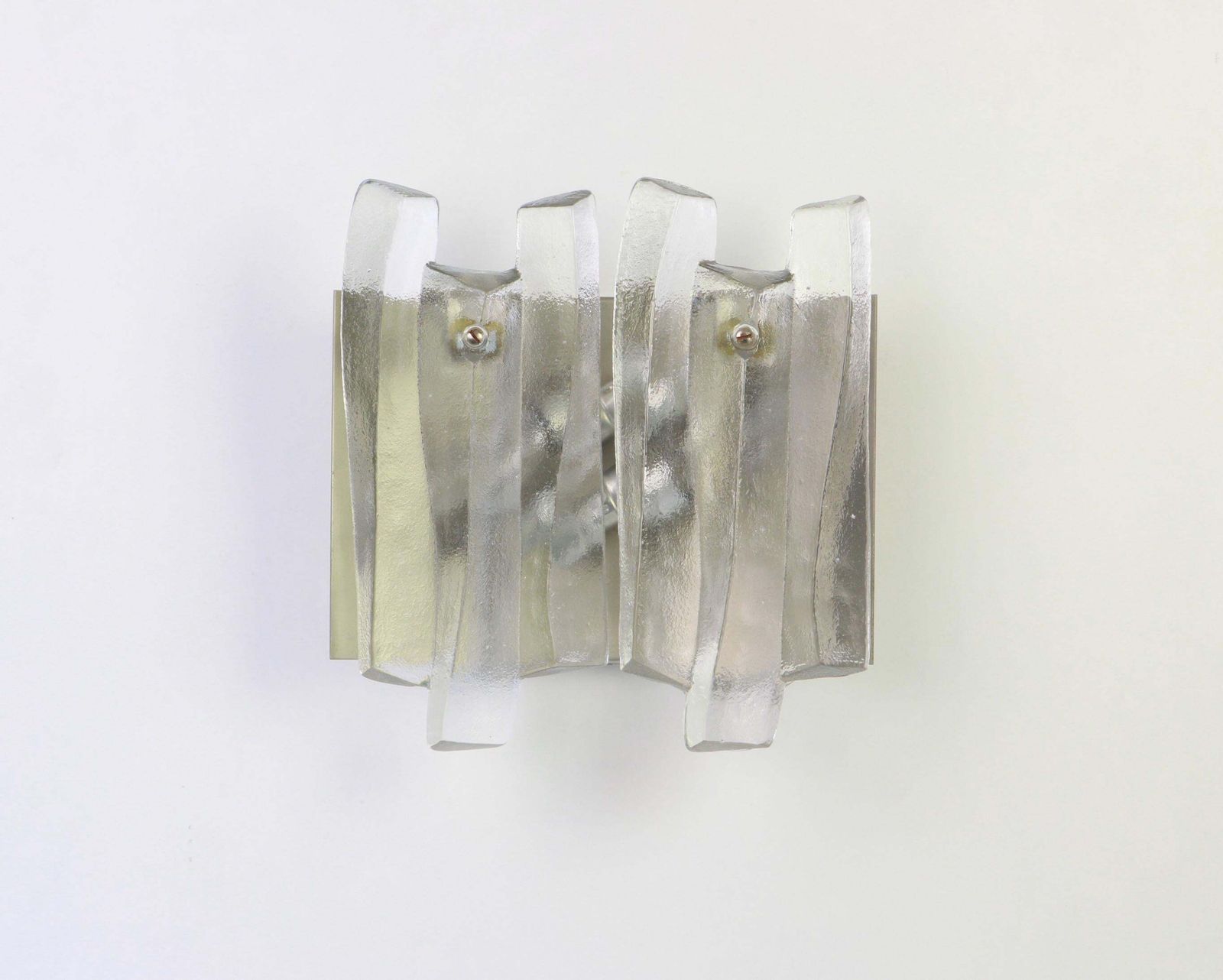 Pair Of Large Murano Glass Sconces By Kalmar 'Fuente', Austria, 1960s photo for sale