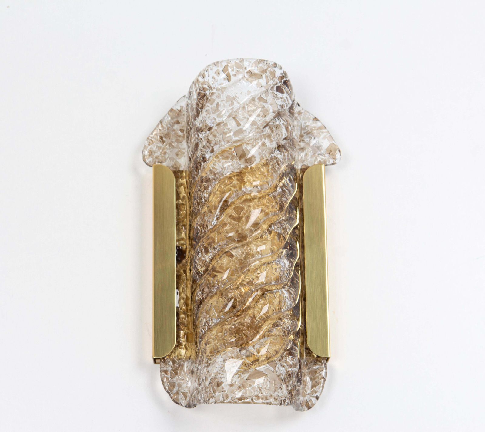 1 Of 4 Pairs Of Dark Toned Murano Glass Wall Sconces By Kaiser, Germany, 1970s photo for sale