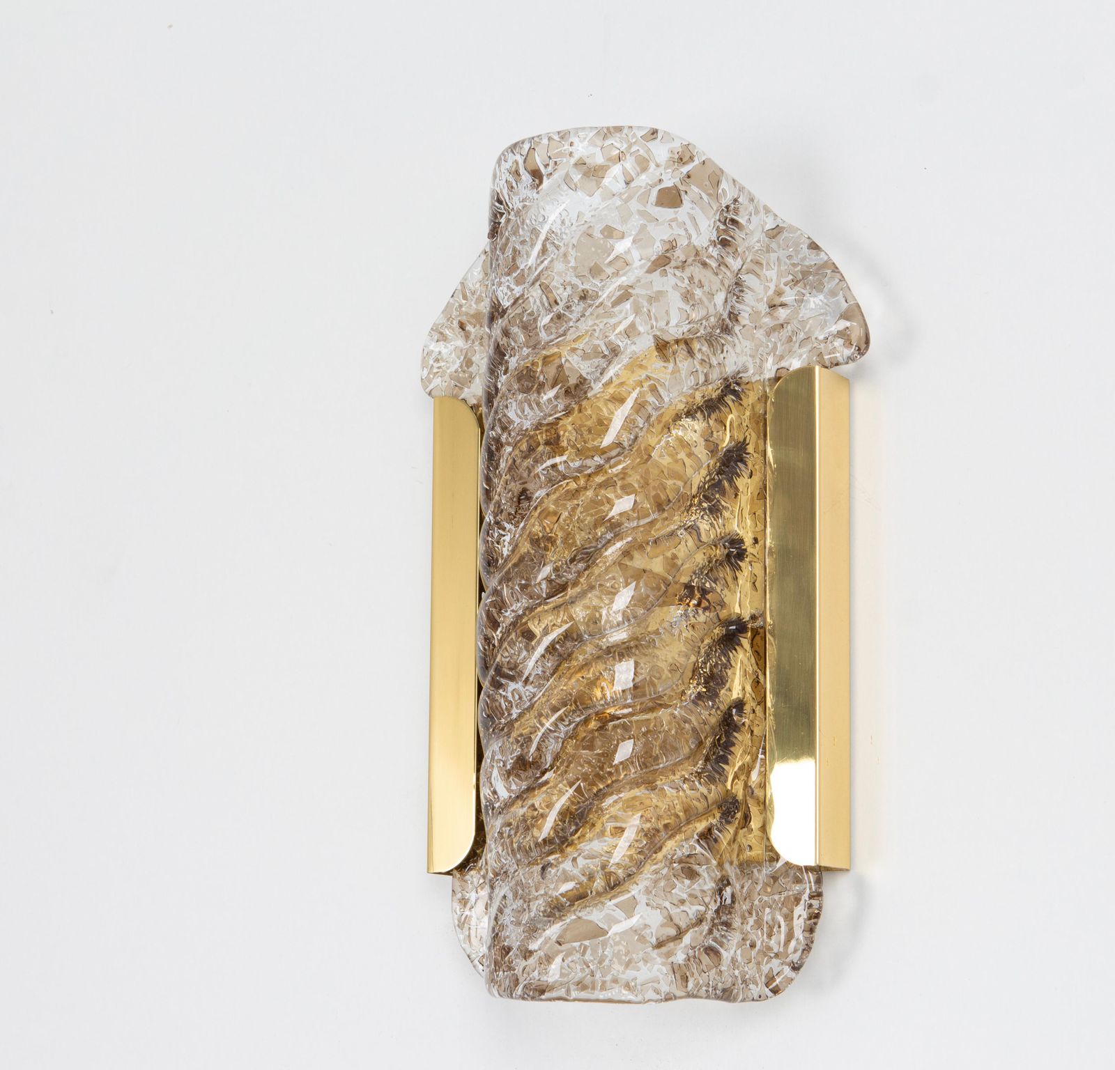 1 Of 4 Pairs Of Dark Toned Murano Glass Wall Sconces By Kaiser, Germany, 1970s photo Lighting