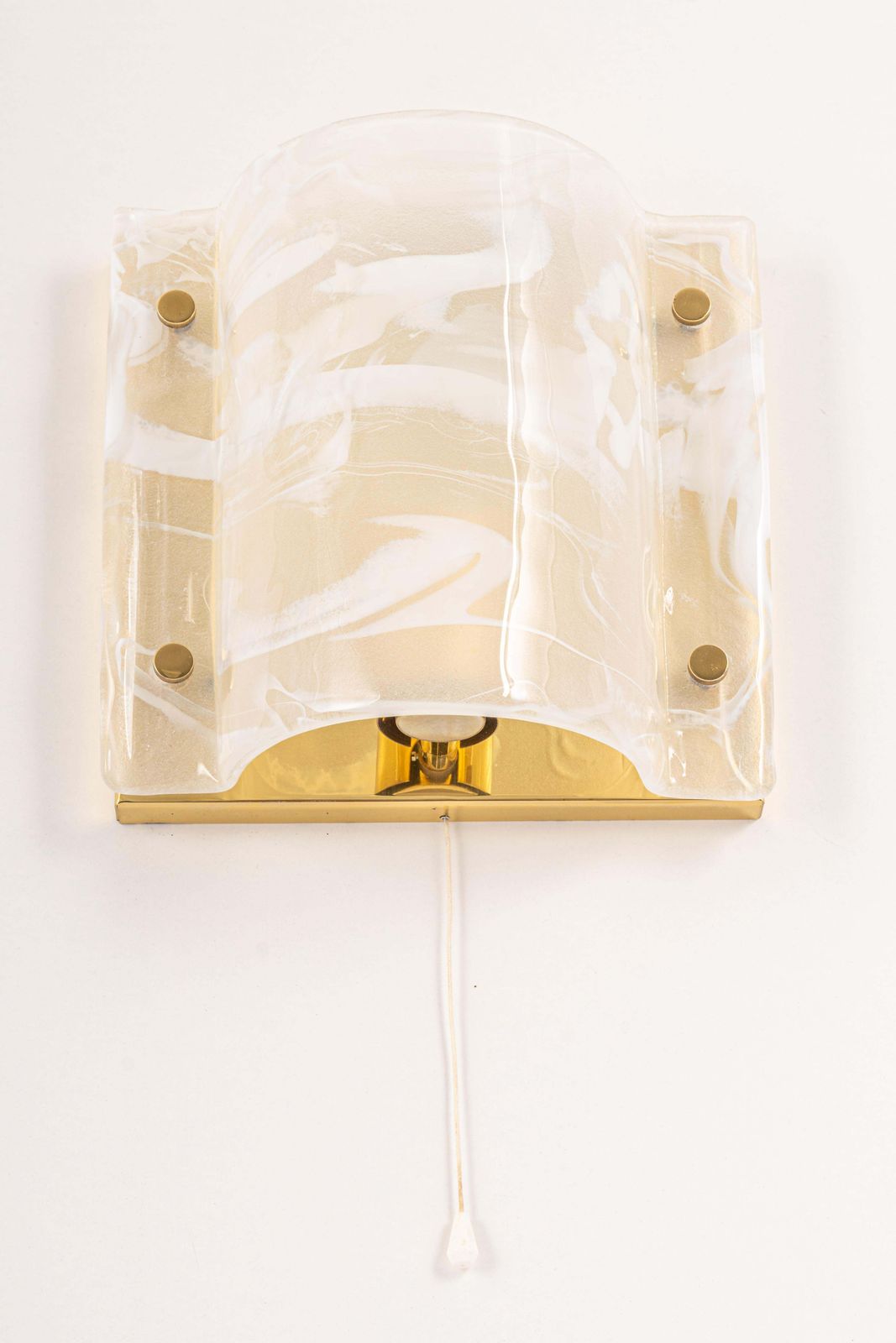 Pair Of Murano Glass Wall Sconces By Hillebrand, Germany, 1970s photo for sale