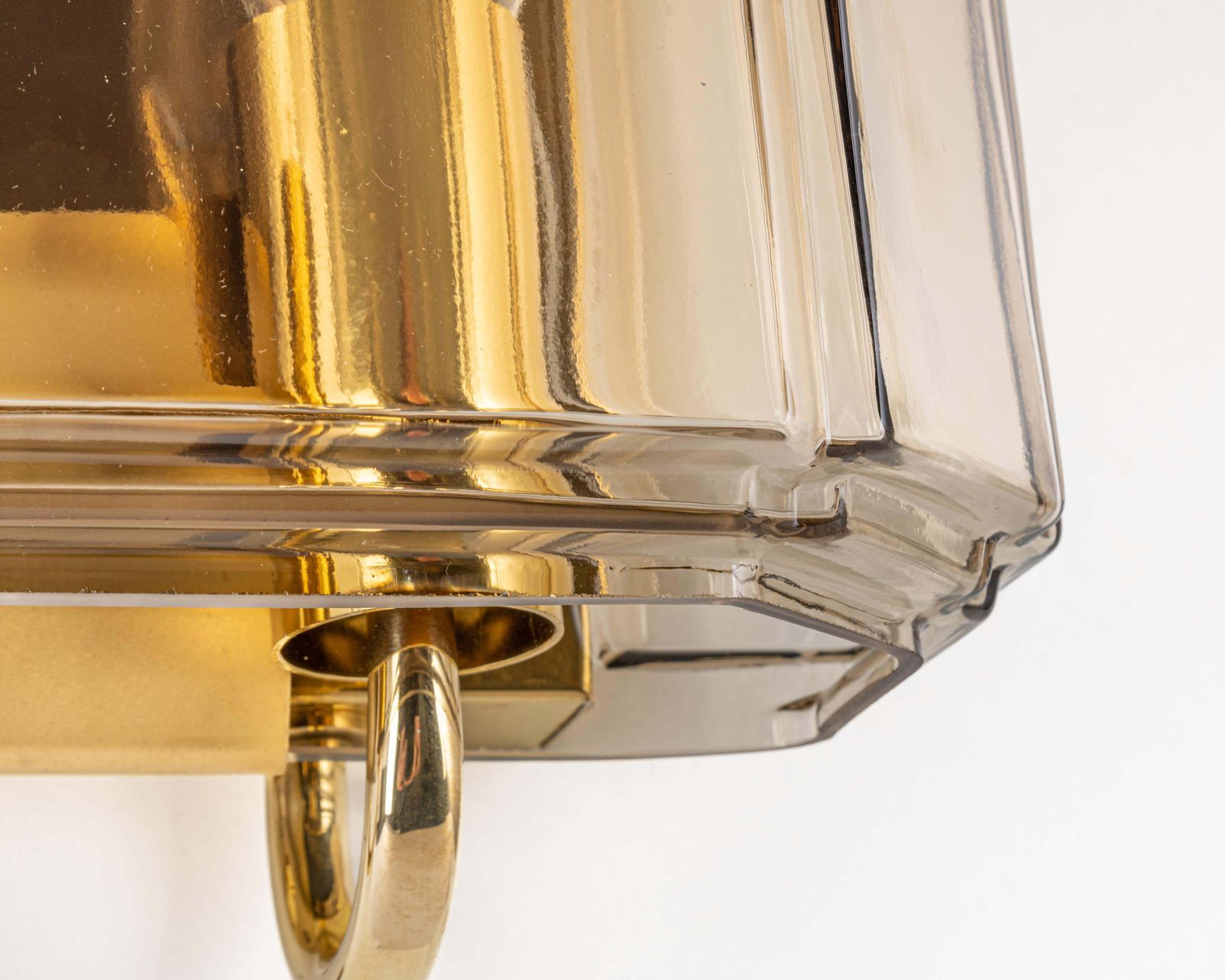 Pair Of Large Smoked Glass Sconce By Limburg, Germany photo 1204.0