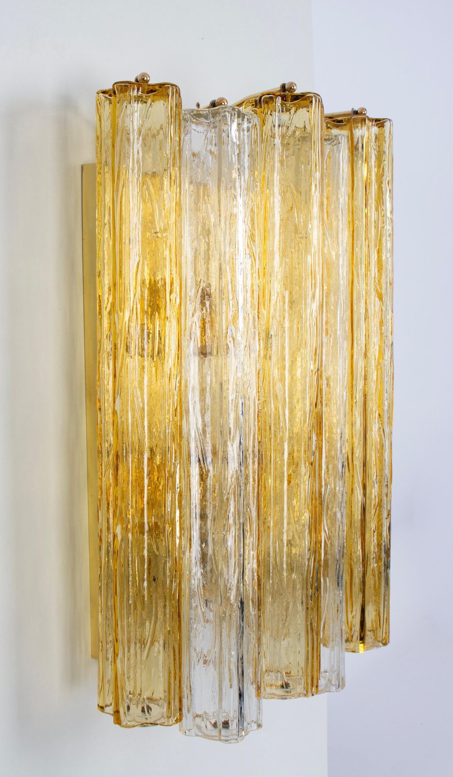 Lighting Pair Of Stunning Large Kalmar Sconces Tronchi Wall Lights Kalmar, Austria, 1970s photo