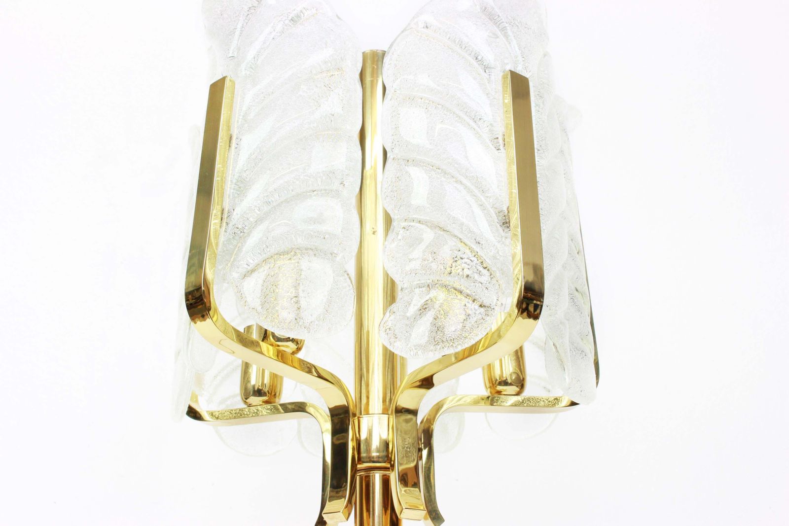 1 Of 2 Rare Carl Fagerlund For Orrefors Table Lamp, Murano Glass Leaves, 1960s photo 688.0