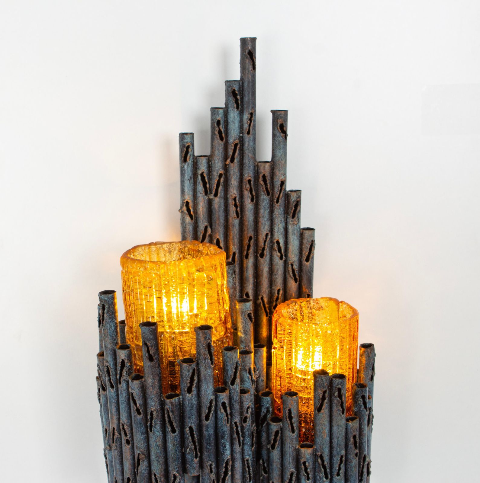 1 Of 2 Mid Century Murano Wall Sconces By Tom Ahlstrom And Hans Ehrlich photo furniture