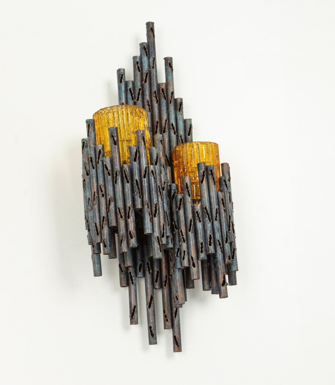 1 Of 2 Mid Century Murano Wall Sconces By Tom Ahlstrom And Hans Ehrlich photo for sale