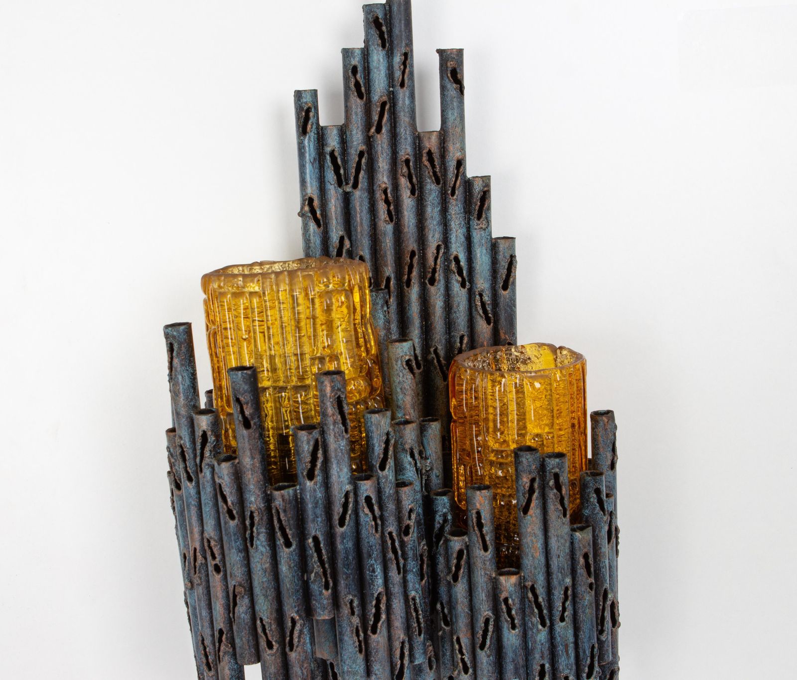 1 Of 2 Mid Century Murano Wall Sconces By Tom Ahlstrom And Hans Ehrlich photo Lighting