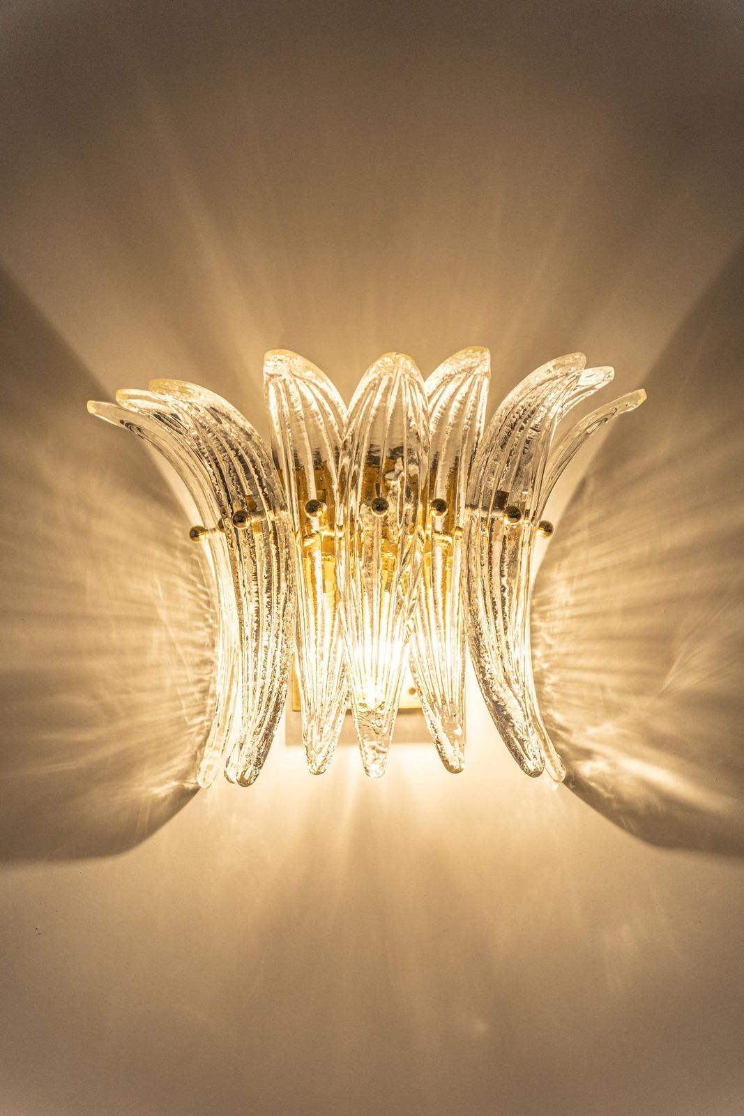 1 Of 2 Sets Of Large Kalmar Sconces Palmette Wall Lights, Austria, 1970s photo 1376.0