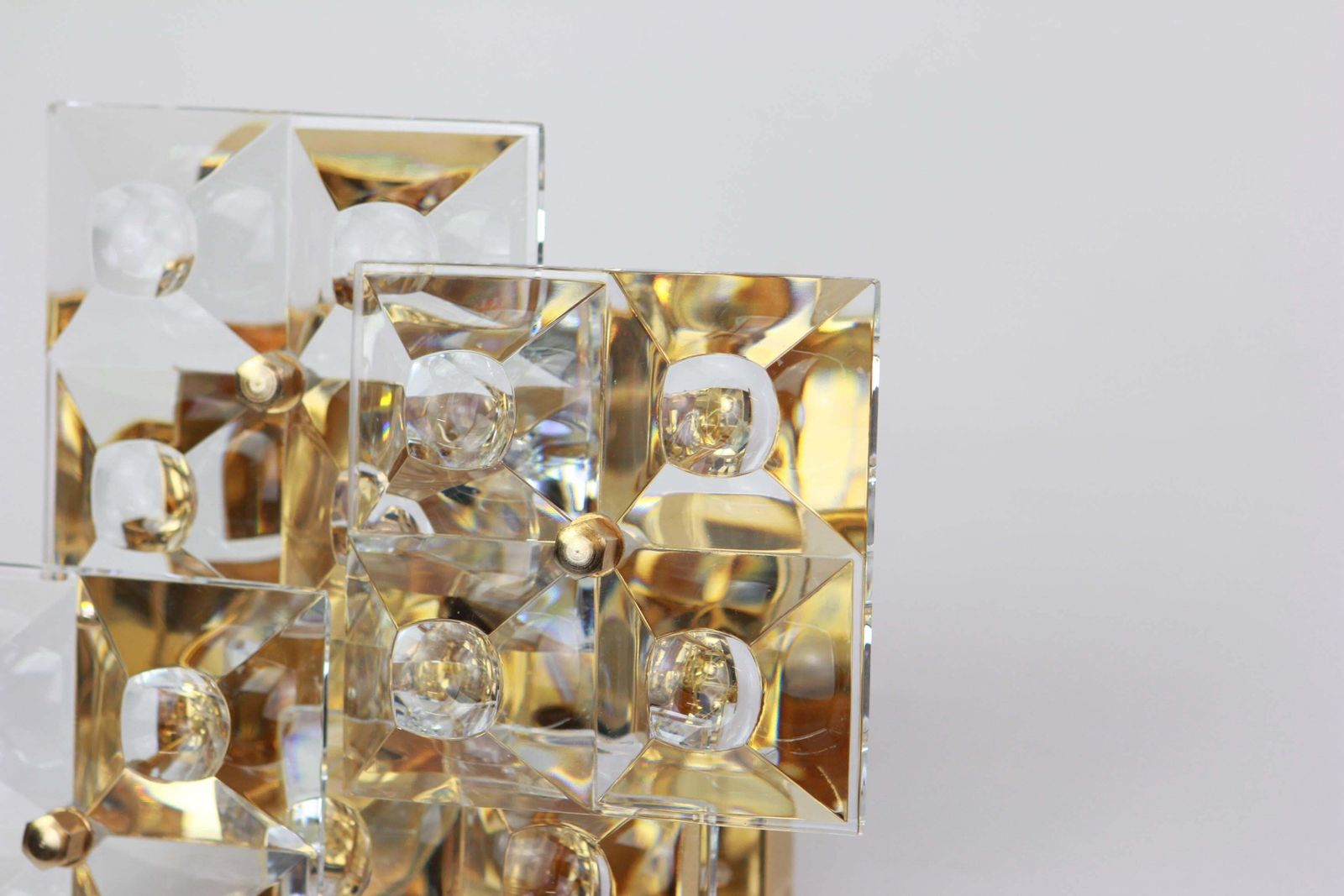 Wonderful Pair Of Crystal Sconces By Kinkeldey, Germany, 1970s photo for sale
