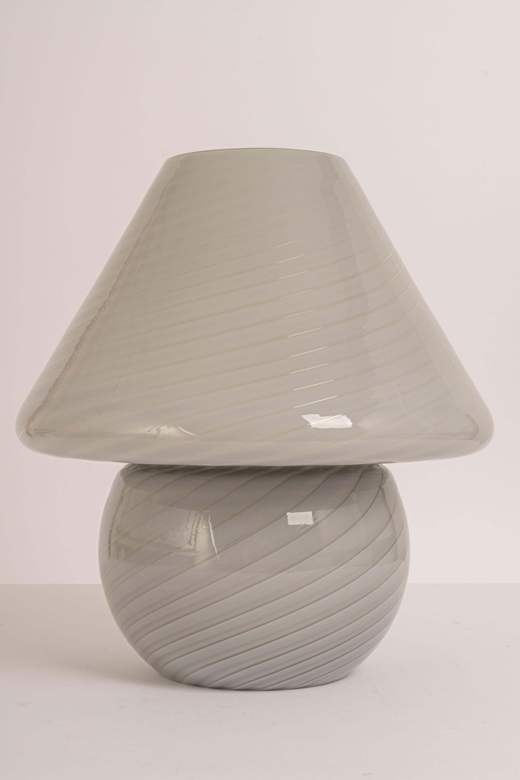 Wonderful Glass Mushroom Table Lamps By Peill & Putzler, Germany, 1970s photo furniture