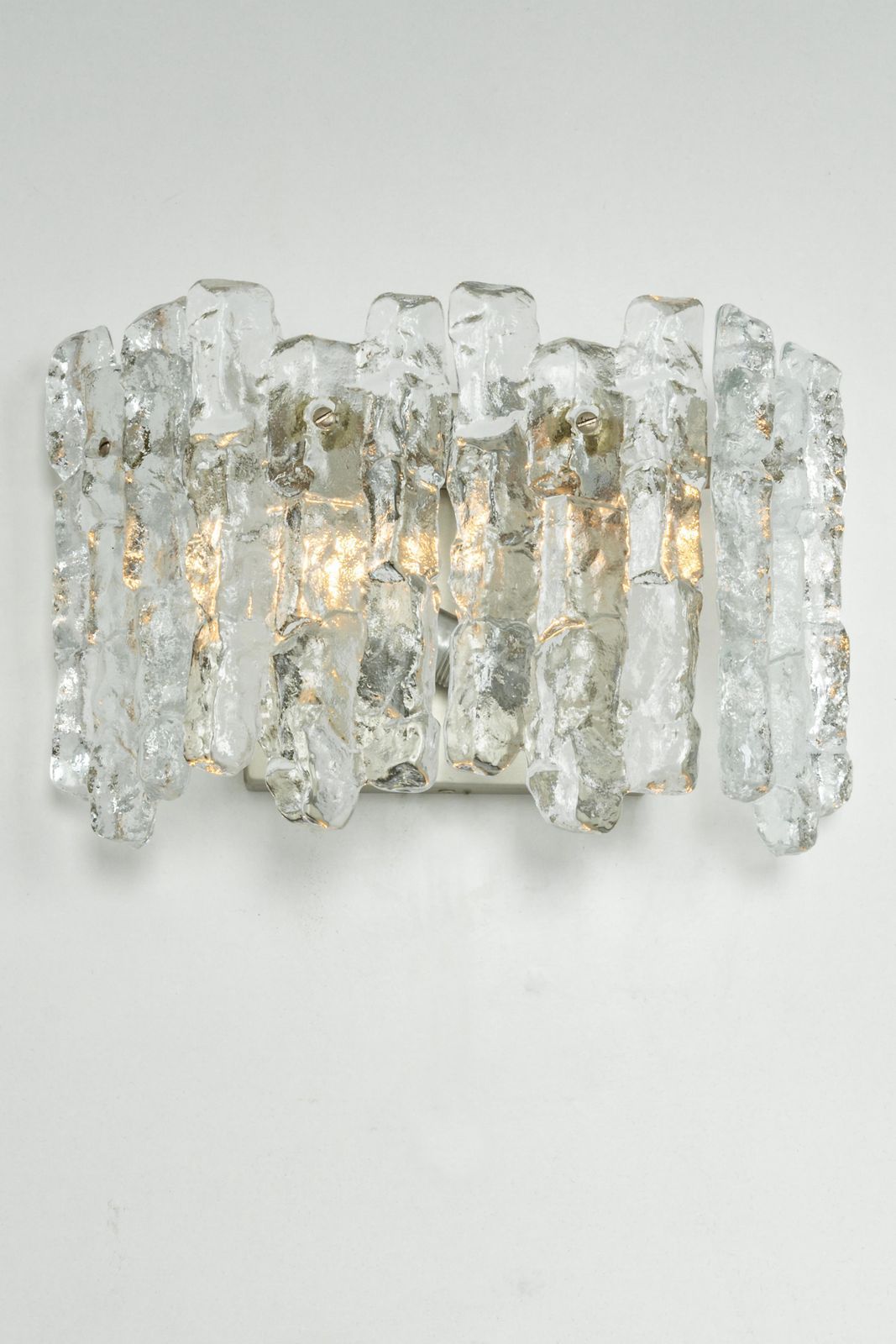 1 Of 2 Pairs Of Large Kalmar Sconces Murano Wall Lights, Austria, 1960s photo vinterior