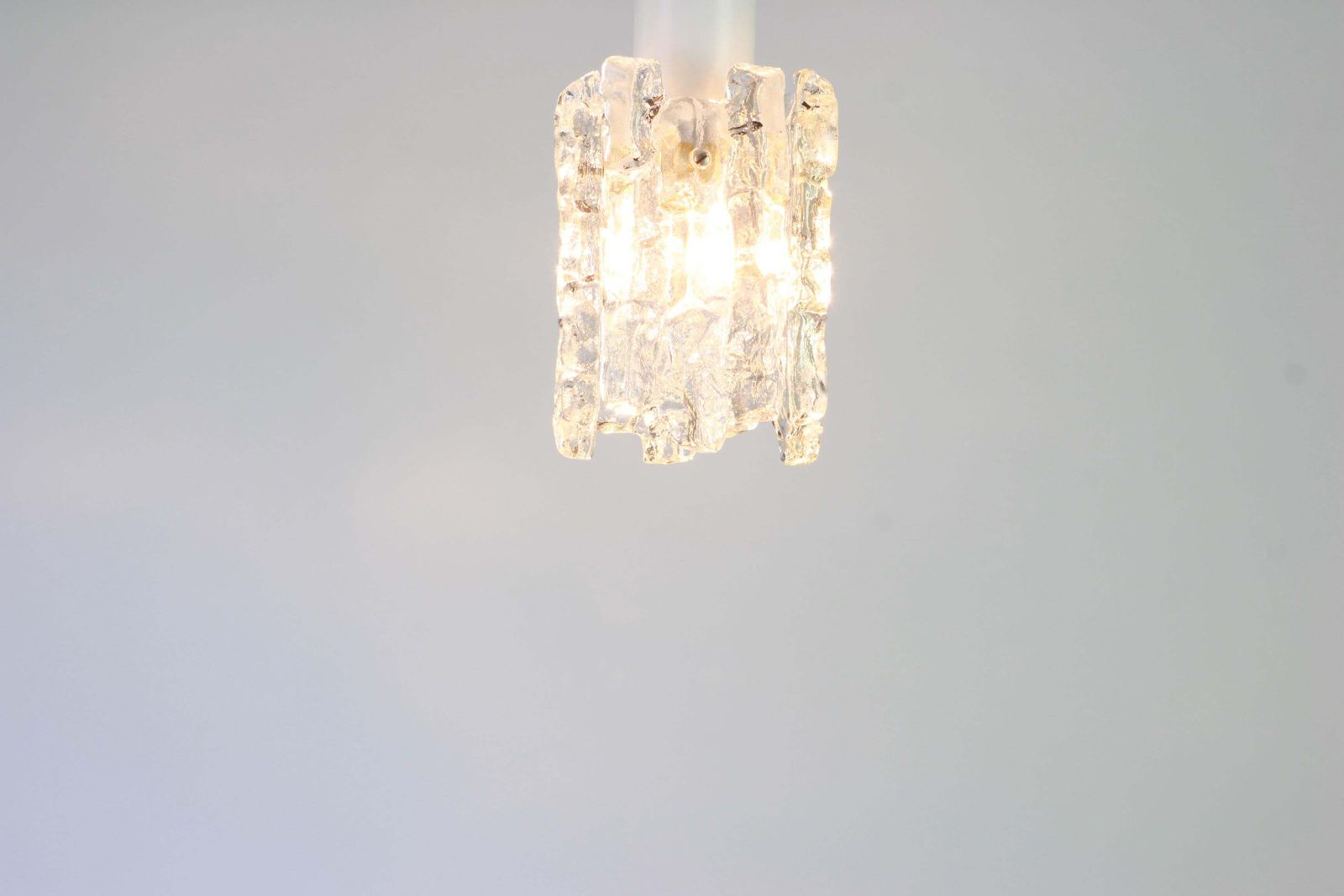 1 Of 3 Petite Murano Ice Glass Flush Mount By Kalmar, Austria, 1960s photo 430.0