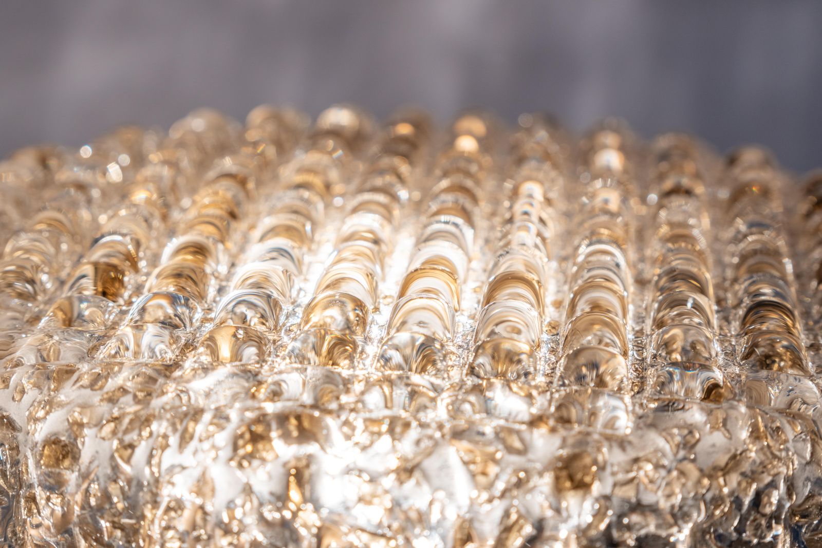 1 'Of 2' Petite Murano Amber Flushmount Wall Light By Hillebrand, Germany, 1970s photo buy