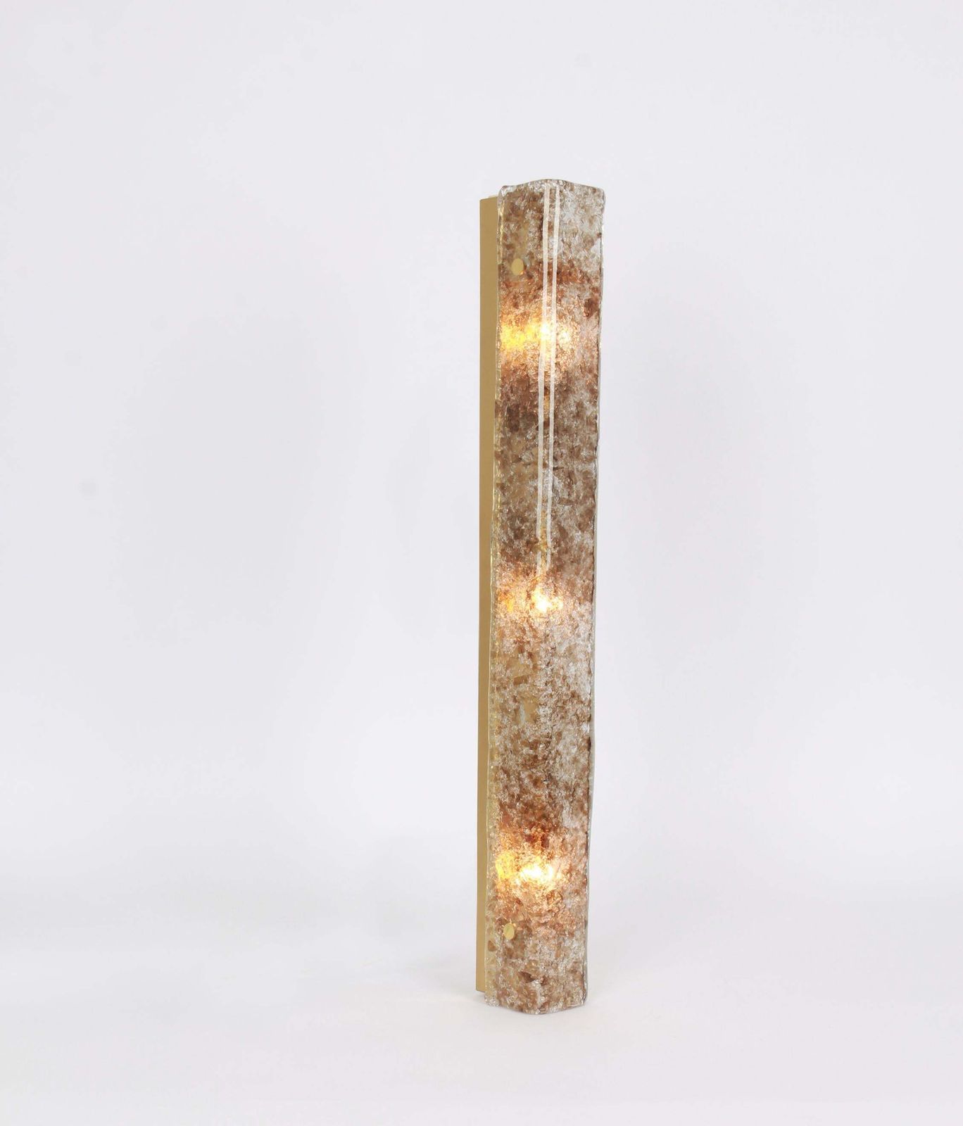 1 Of 3 Pairs Of Dark Toned Murano Glass Wall Sconces By Kaiser, Germany, 1970s photo vintage