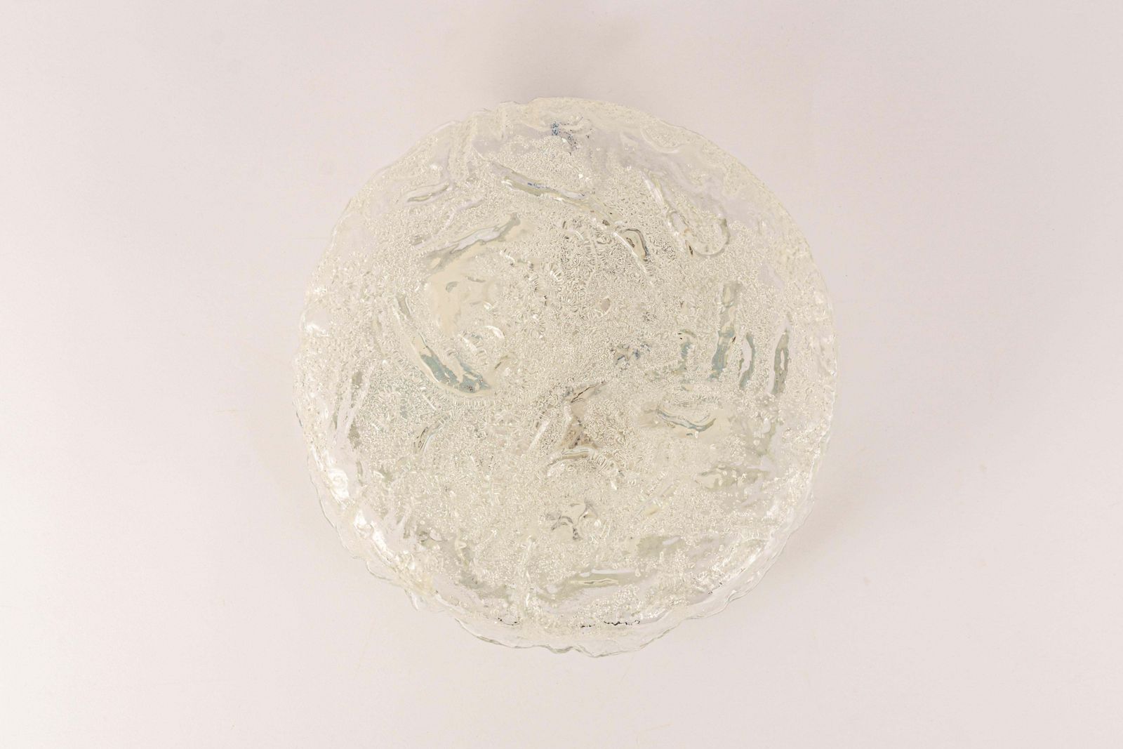 1 Of 4 Round Murano Glass Flush Mount By Limburg, Germany, 1970s photo Lighting