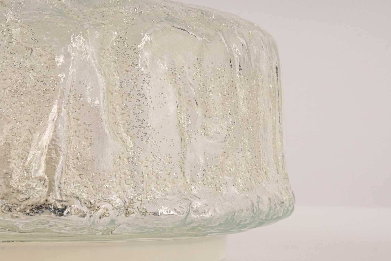 1 Of 4 Round Murano Glass Flush Mount By Limburg, Germany, 1970s photo vinterior