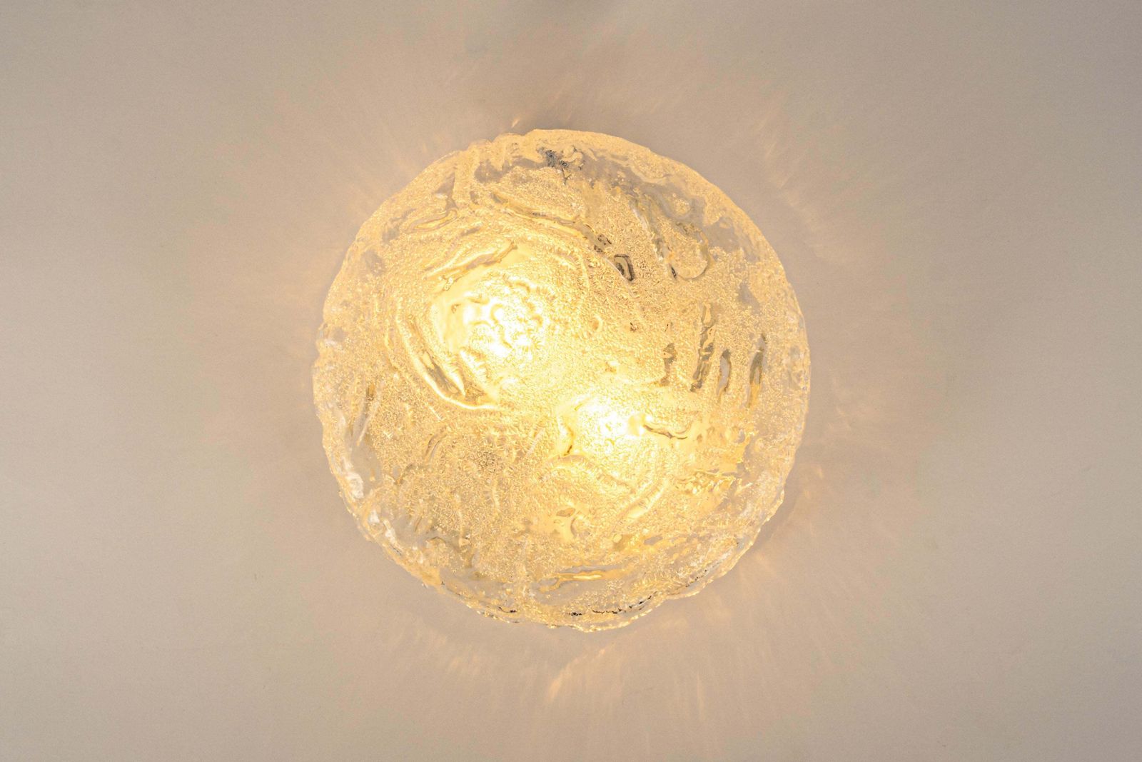 photo furniture 1 Of 4 Round Murano Glass Flush Mount By Limburg, Germany, 1970s