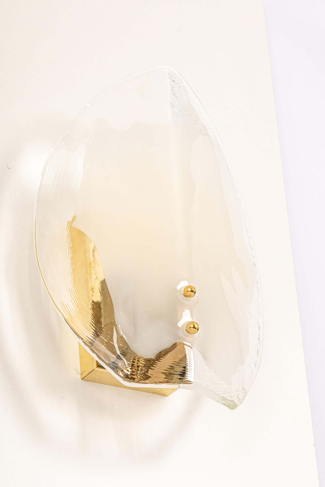 photo furniture 1 Of 2 Pairs Of Kalmar Brass & Murano Glass Sconces Wall Lights, Austria, 1970s