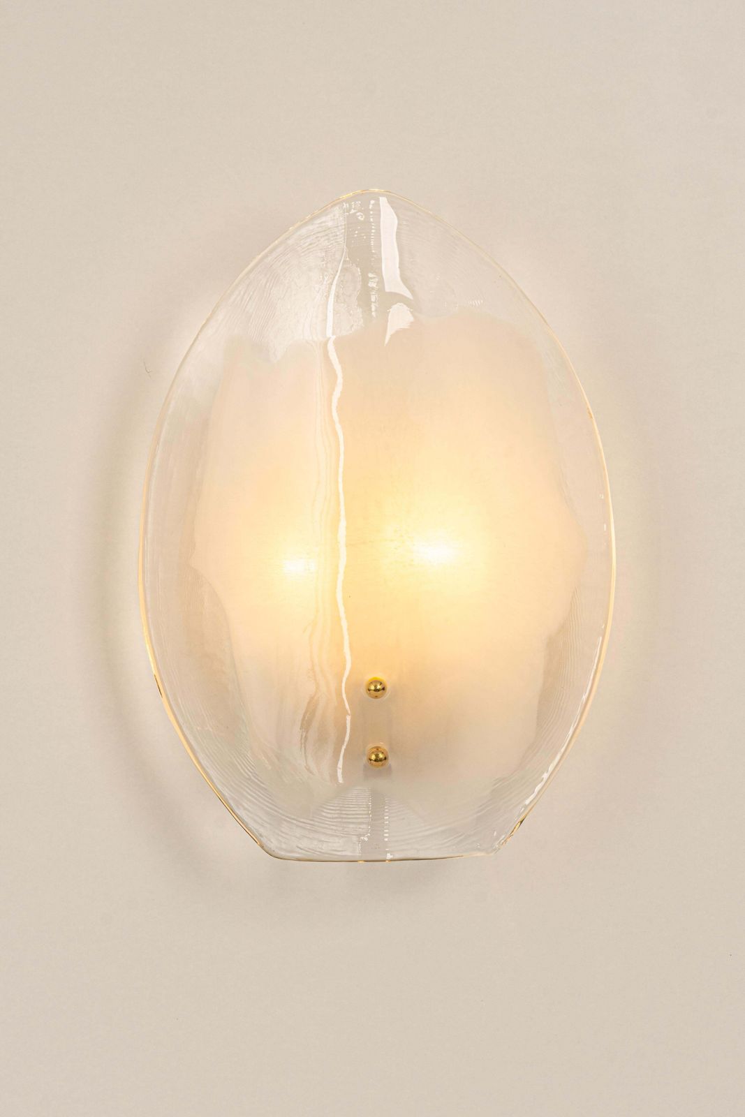 photo vinterior 1 Of 2 Pairs Of Kalmar Brass & Murano Glass Sconces Wall Lights, Austria, 1970s