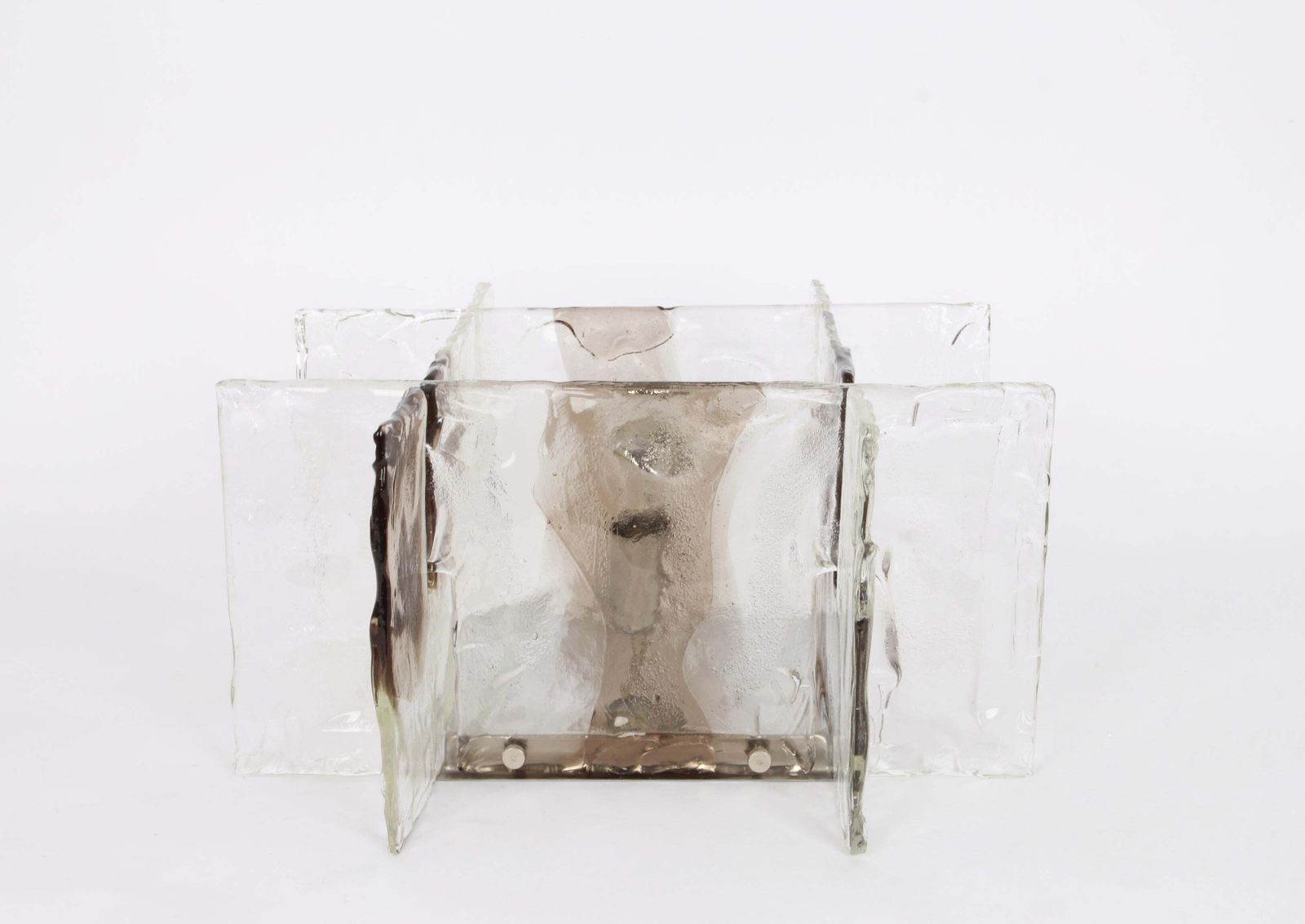 1 Of 3 Large Glass Wall Lights Designed By Carlo Nason For Kalmar, 1960s photo Lighting
