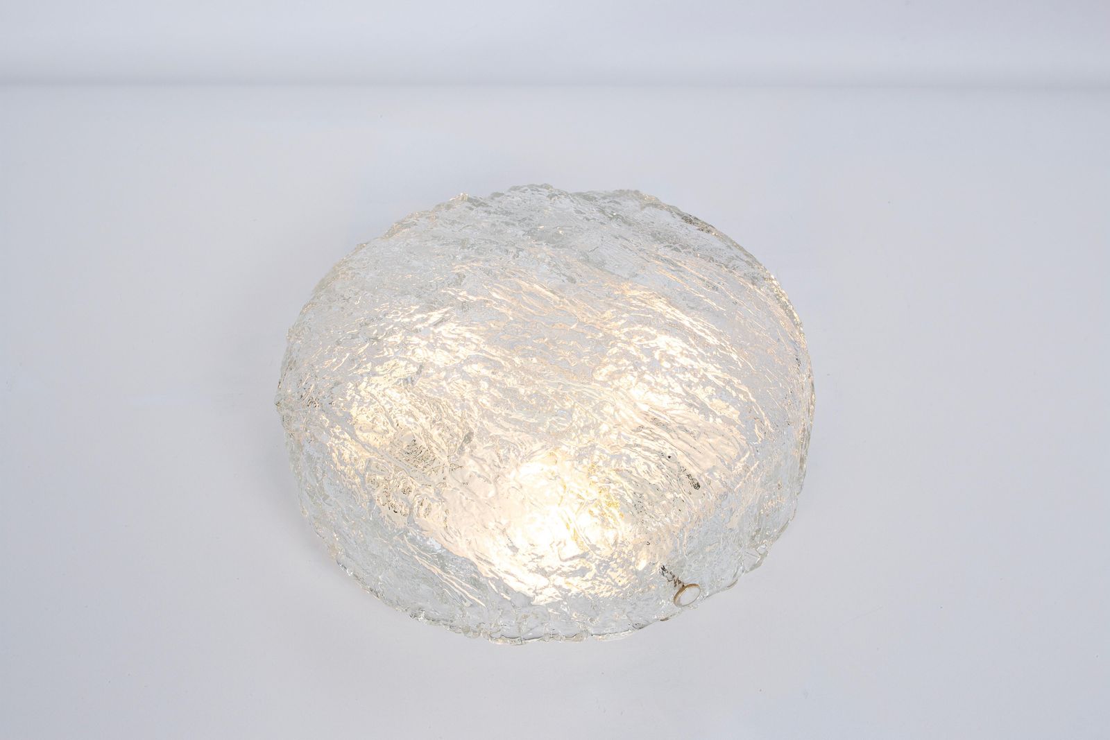 1 Of 8 Petite Murano Glass Flushmount Fixture By Kaiser, Germany, 1960s photo Lighting