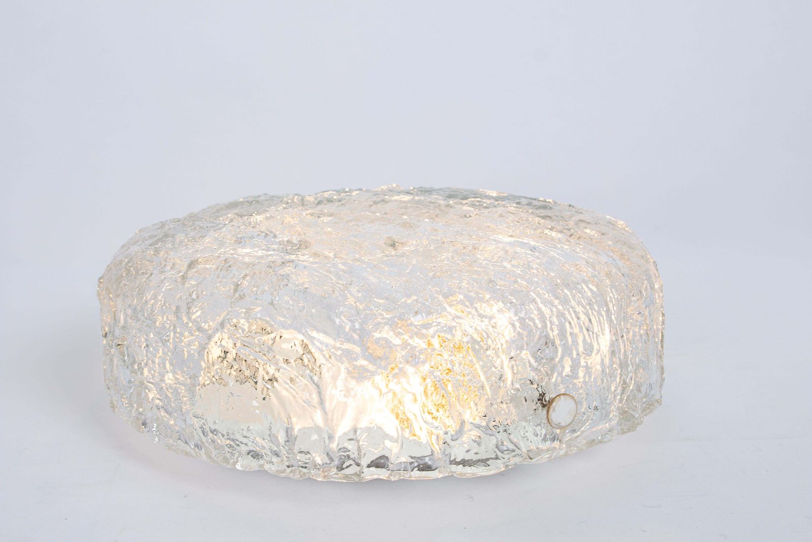 1 Of 8 Petite Murano Glass Flushmount Fixture By Kaiser, Germany, 1960s photo vinterior