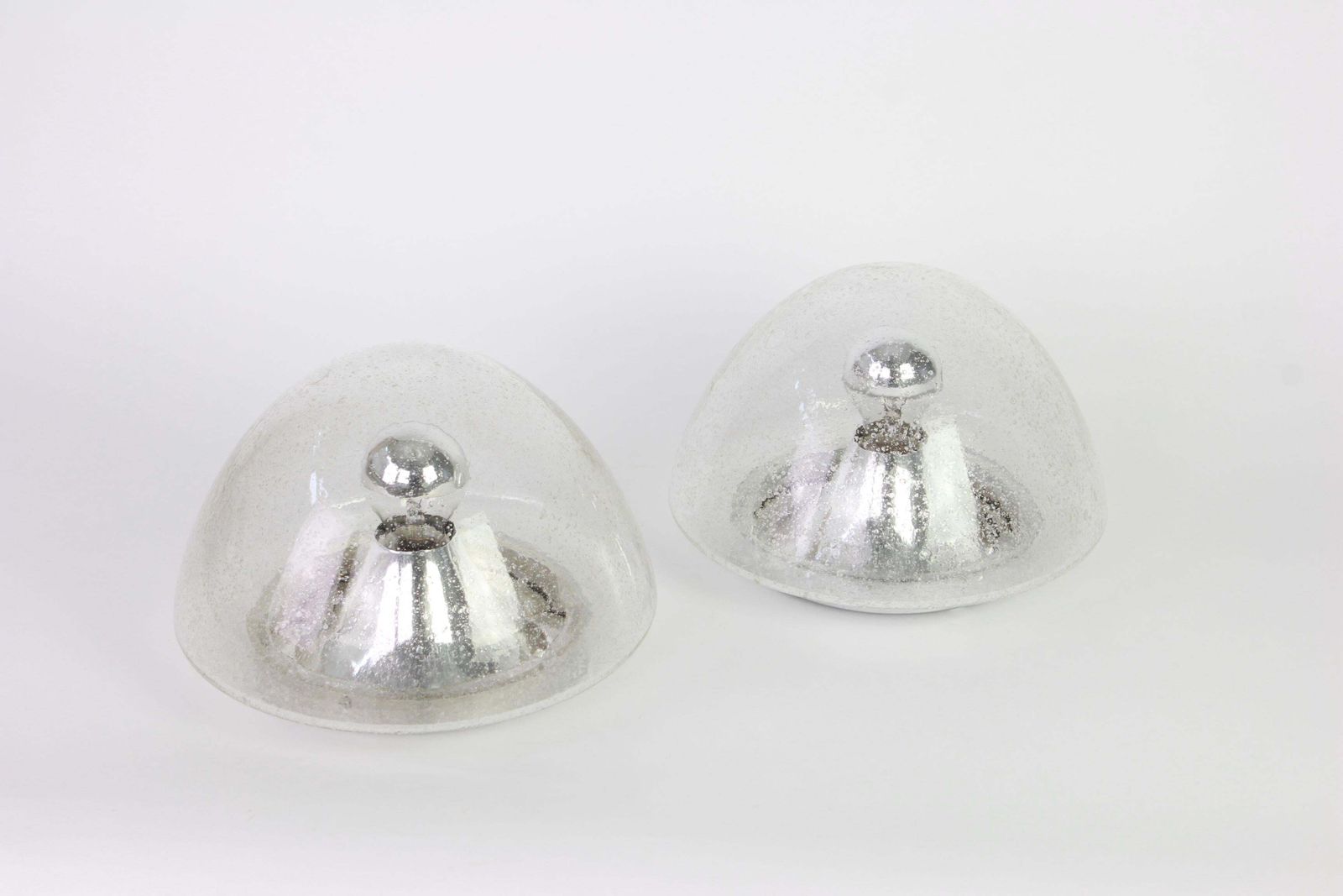 1 Of 2 Glass Space Age Ceiling Lights By Hoffmeister, Germany, 1960s photo for sale