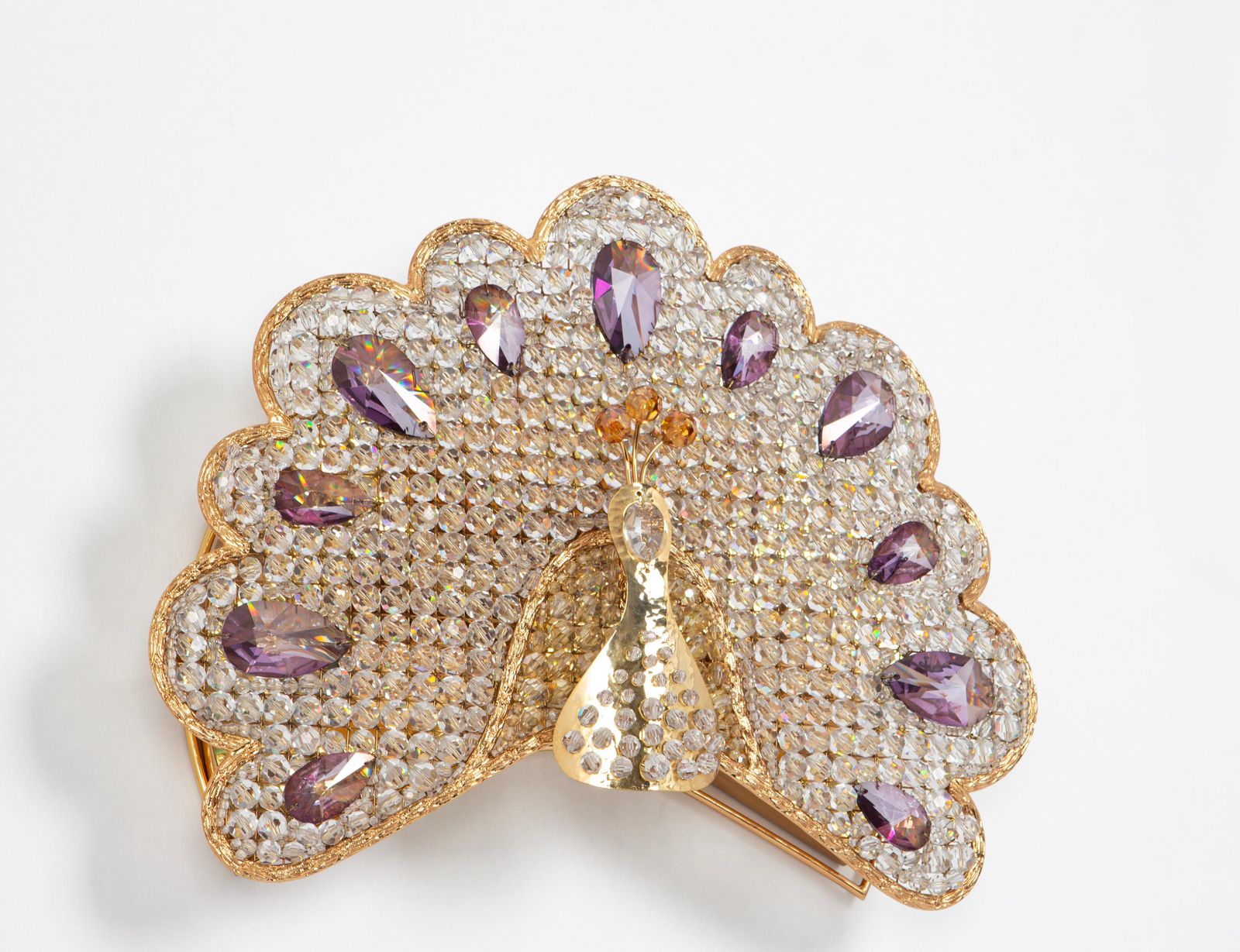 1 Of 2 Petite Rare Peacock Crystal Sconce By Palwa, Germany, 1960s photo furniture