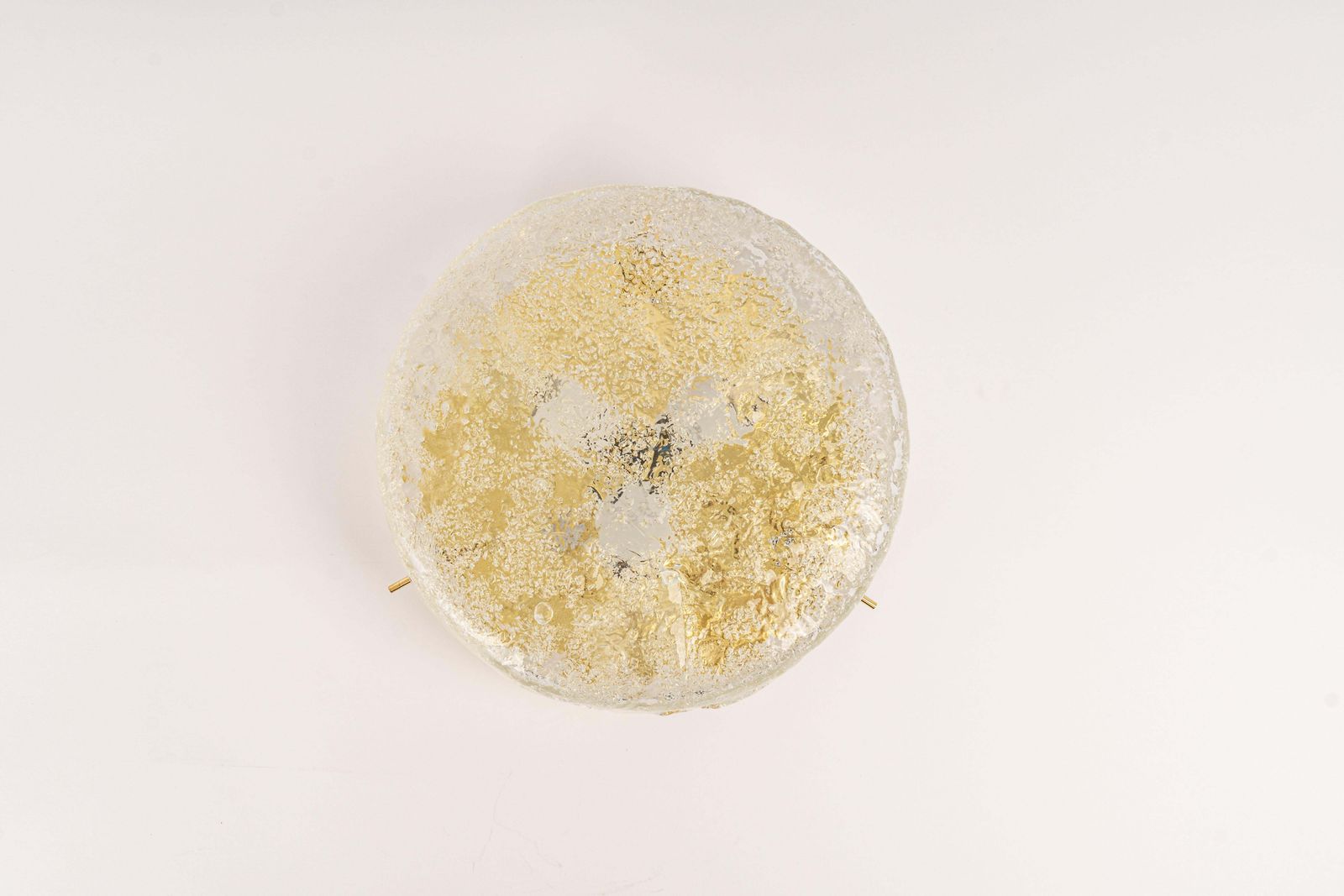 1 Of 4 Large Brass Hillebrand Murano Glass Flush Mount, Germany, 1970s photo furniture