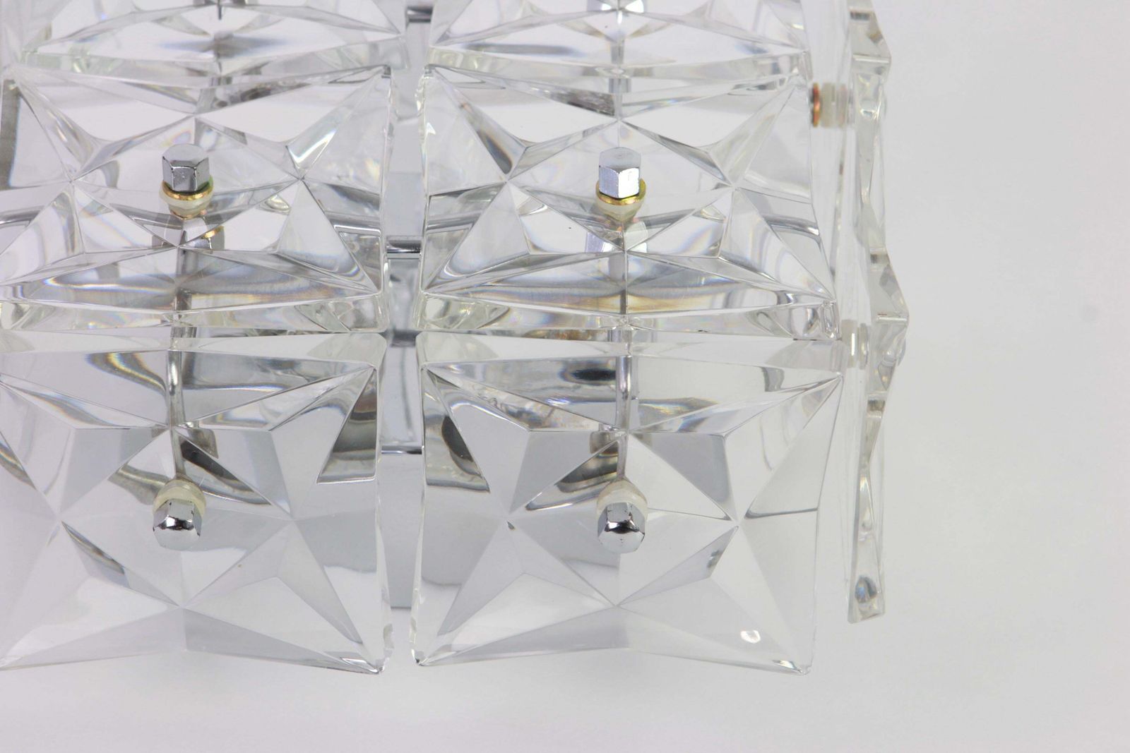 photo furniture 1 Of 5 Petite Flushmount Faceted Crystal Light Wall Light By Kinkeldey, Germany