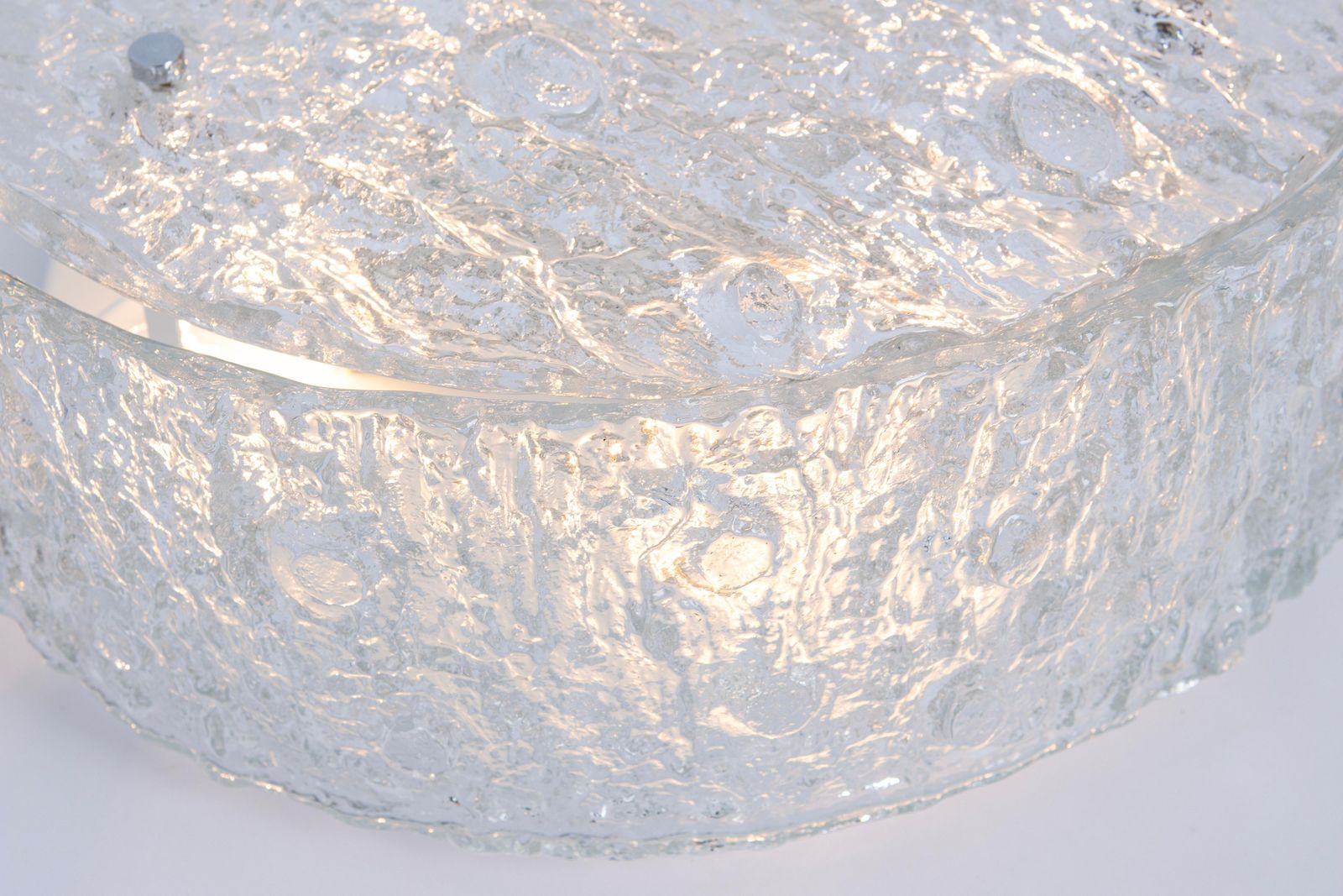 photo for sale Murano Glass Flushmount Fixture In Style Of Kaiser, Germany, 1960s