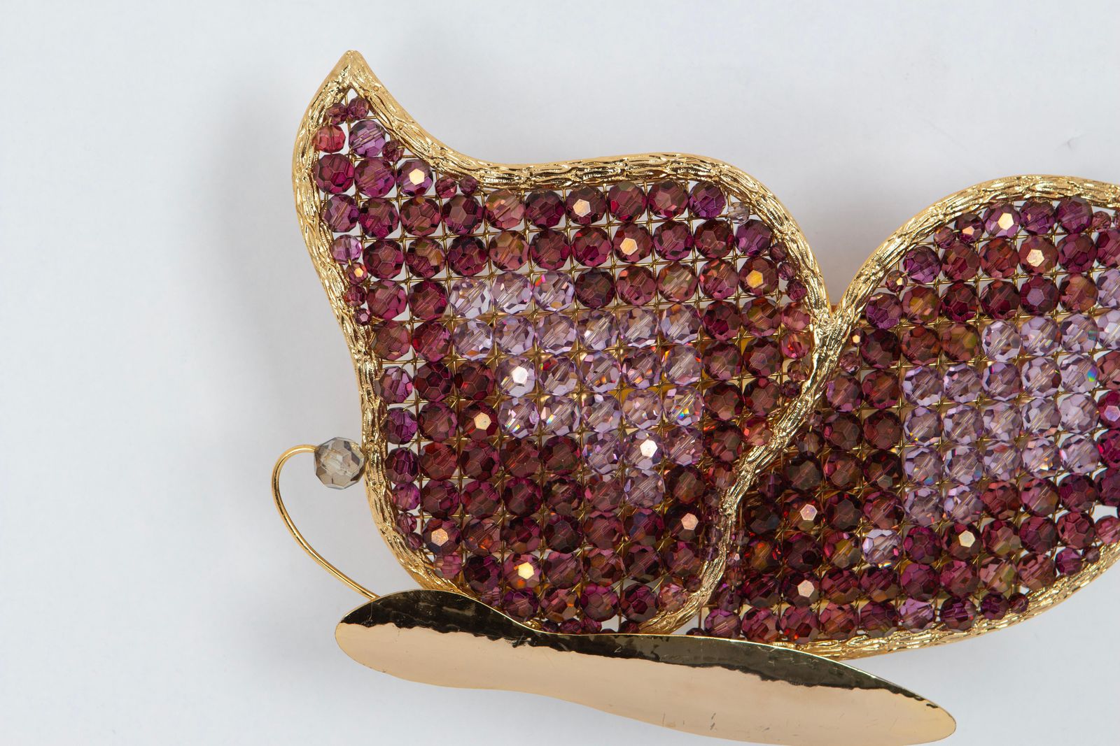 Gorgeous Butterfly Sconce Faceted Crystal Glass , Palwa, 1970s photo Lighting