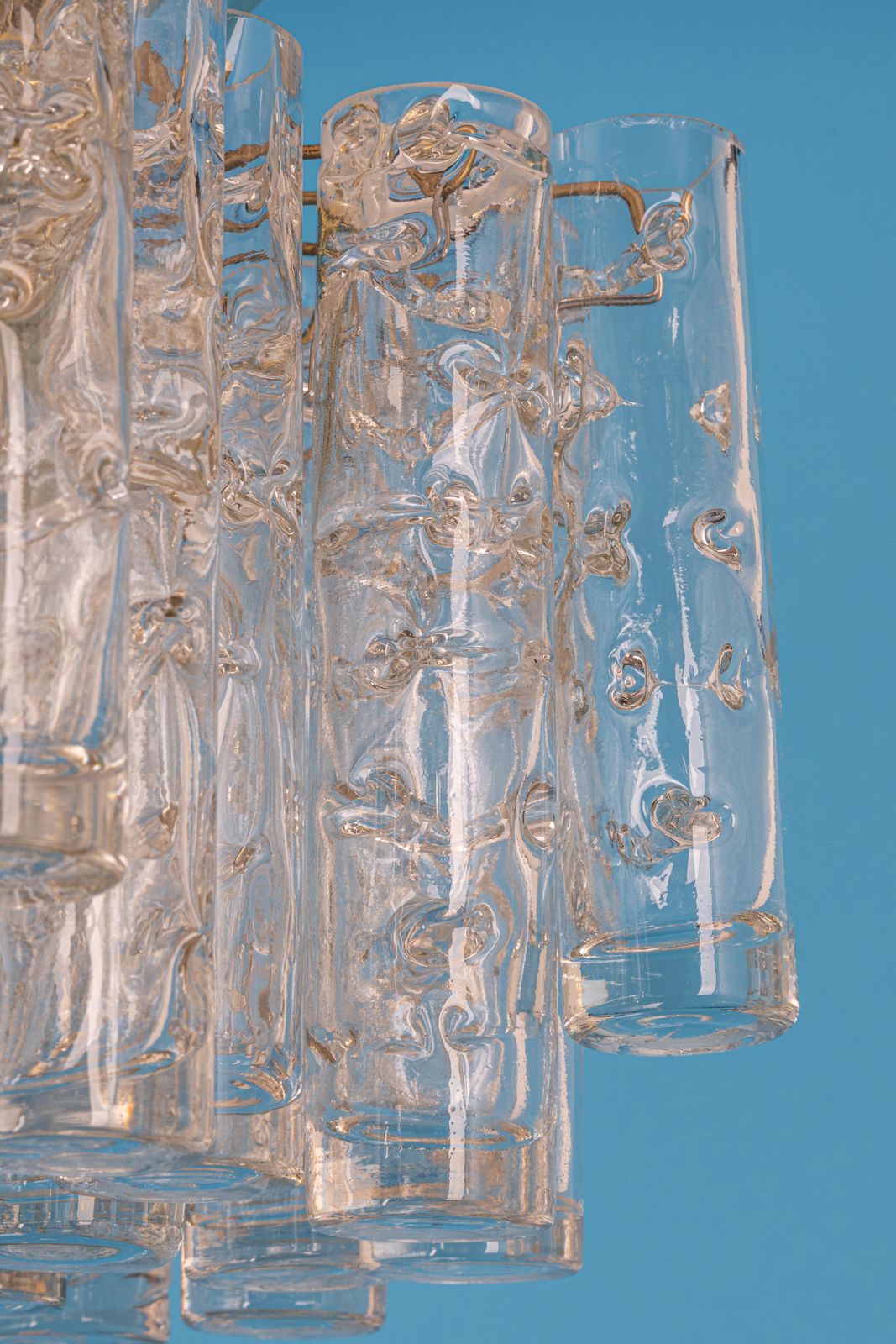 photo vinterior 1 Of 2 Petite Murano Glass Tubes Flush Mount Light By Doria, Germany, 1970s