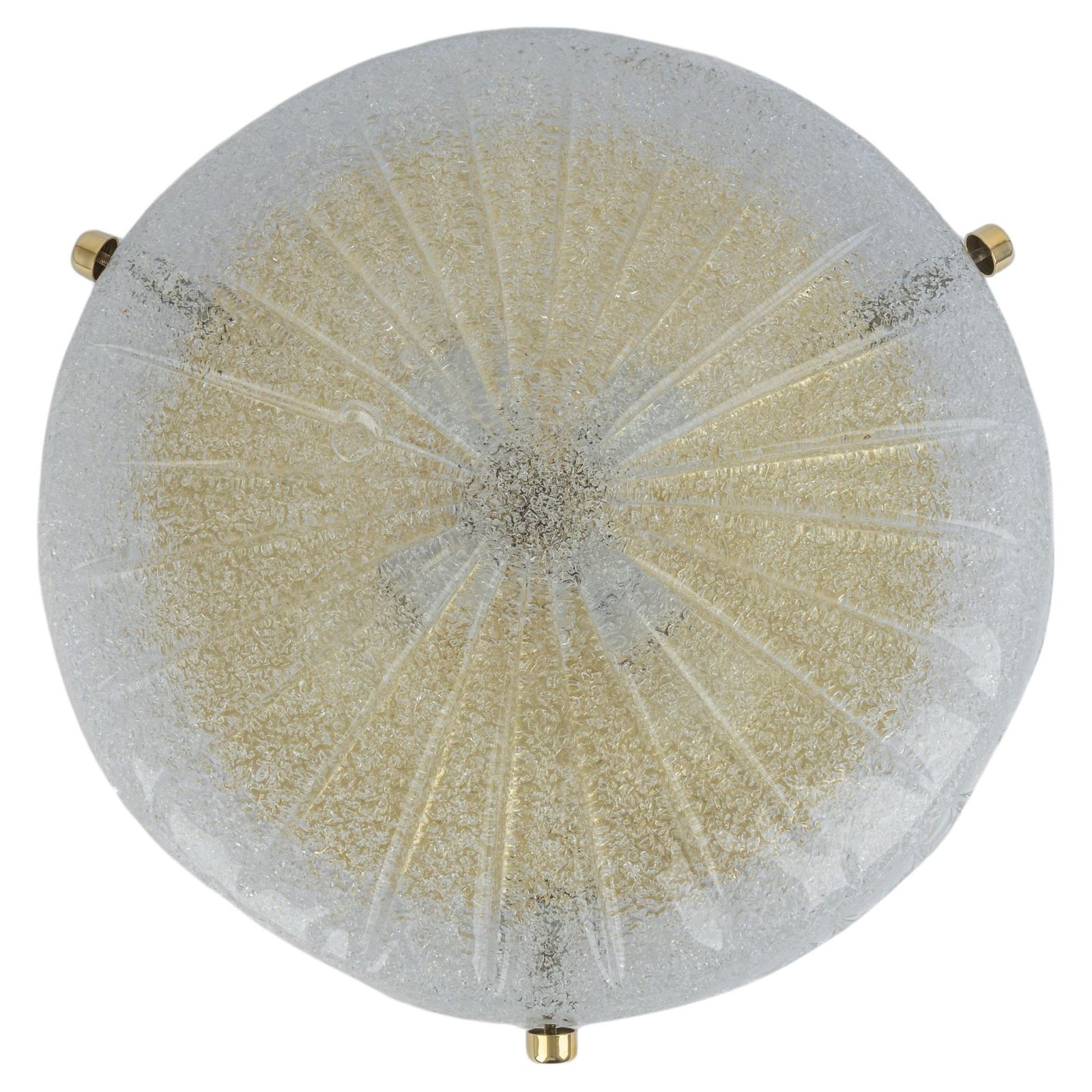 1 Of 2 Round Murano Sunbrust Flushmount By Hillebrand, Germany, 1970s photo furniture