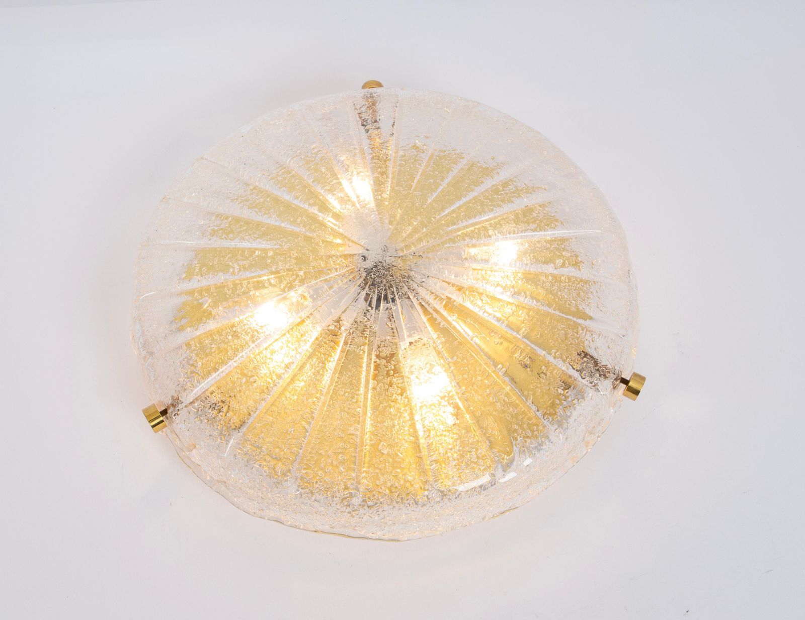 photo for sale 1 Of 2 Round Murano Sunbrust Flushmount By Hillebrand, Germany, 1970s