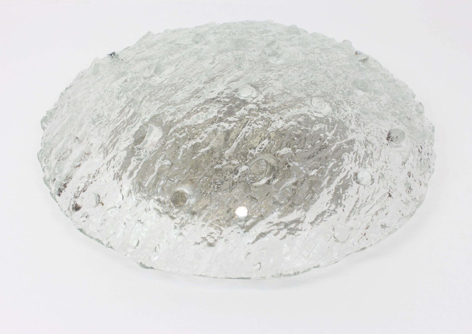 1 Of 2 Round Murano Flush Mount Light , Kaiser, Germany, 1970s photo furniture