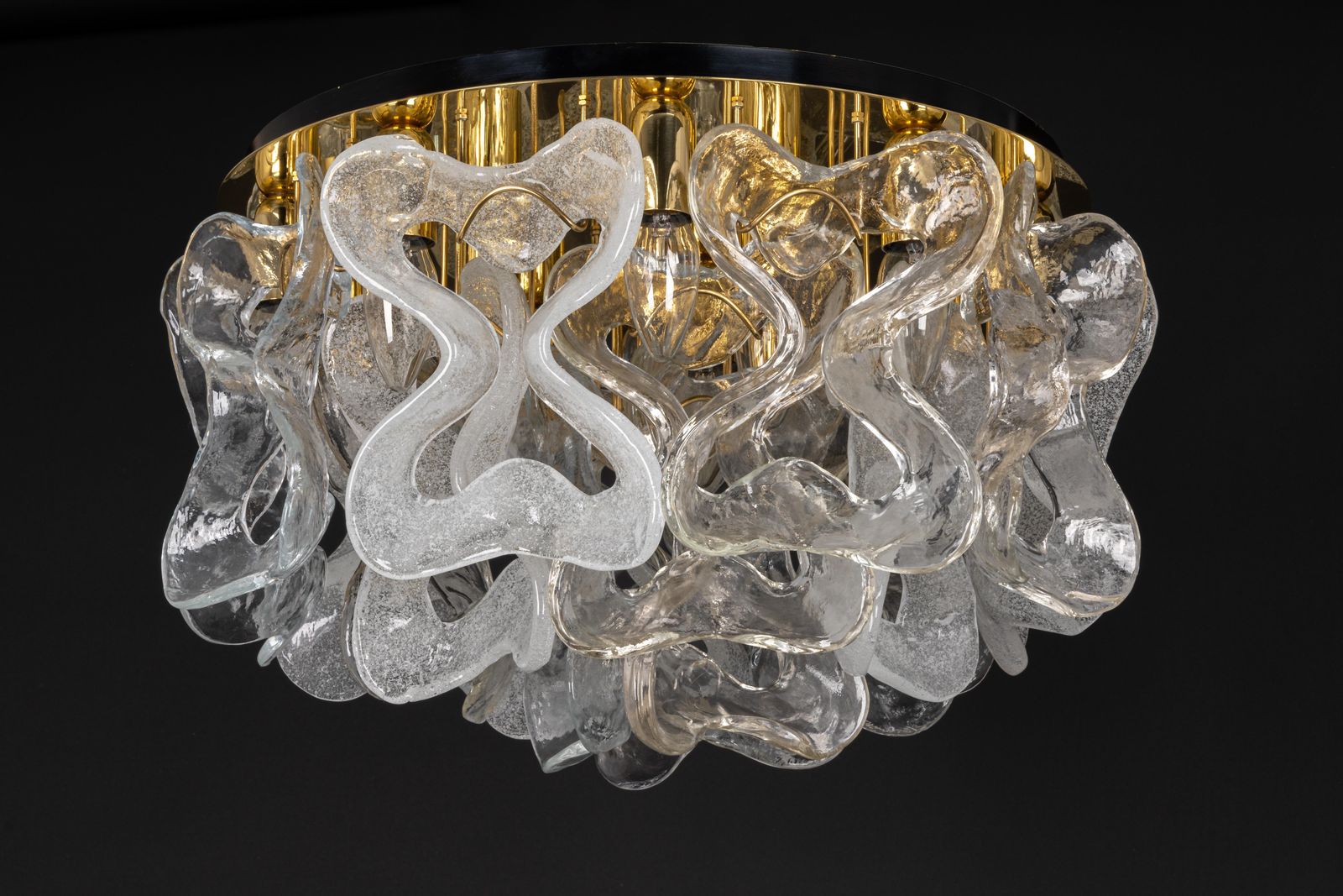 1 Of 2 Large Catena Ceiling Fixture Murano Glasses By Kalmar, Austria, 1960 photo furniture