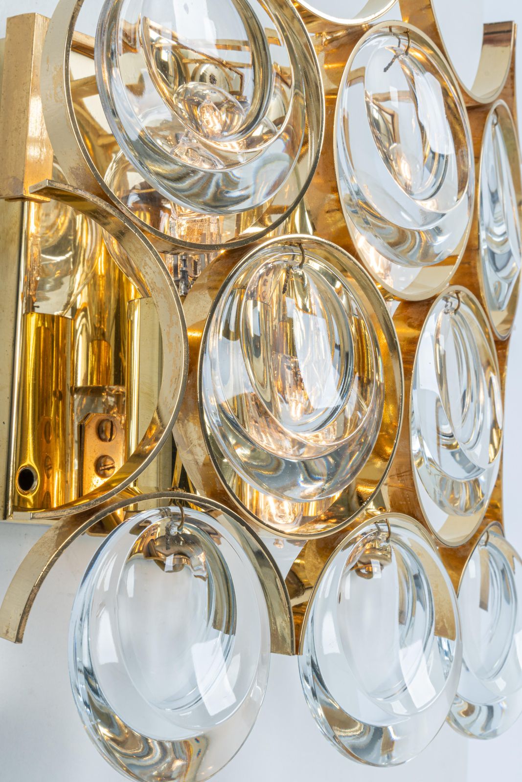 1 Of 3 Pairs Of Crystal Wall Lights, Sciolari Design, Palwa, Germany, 1960s photo vinterior