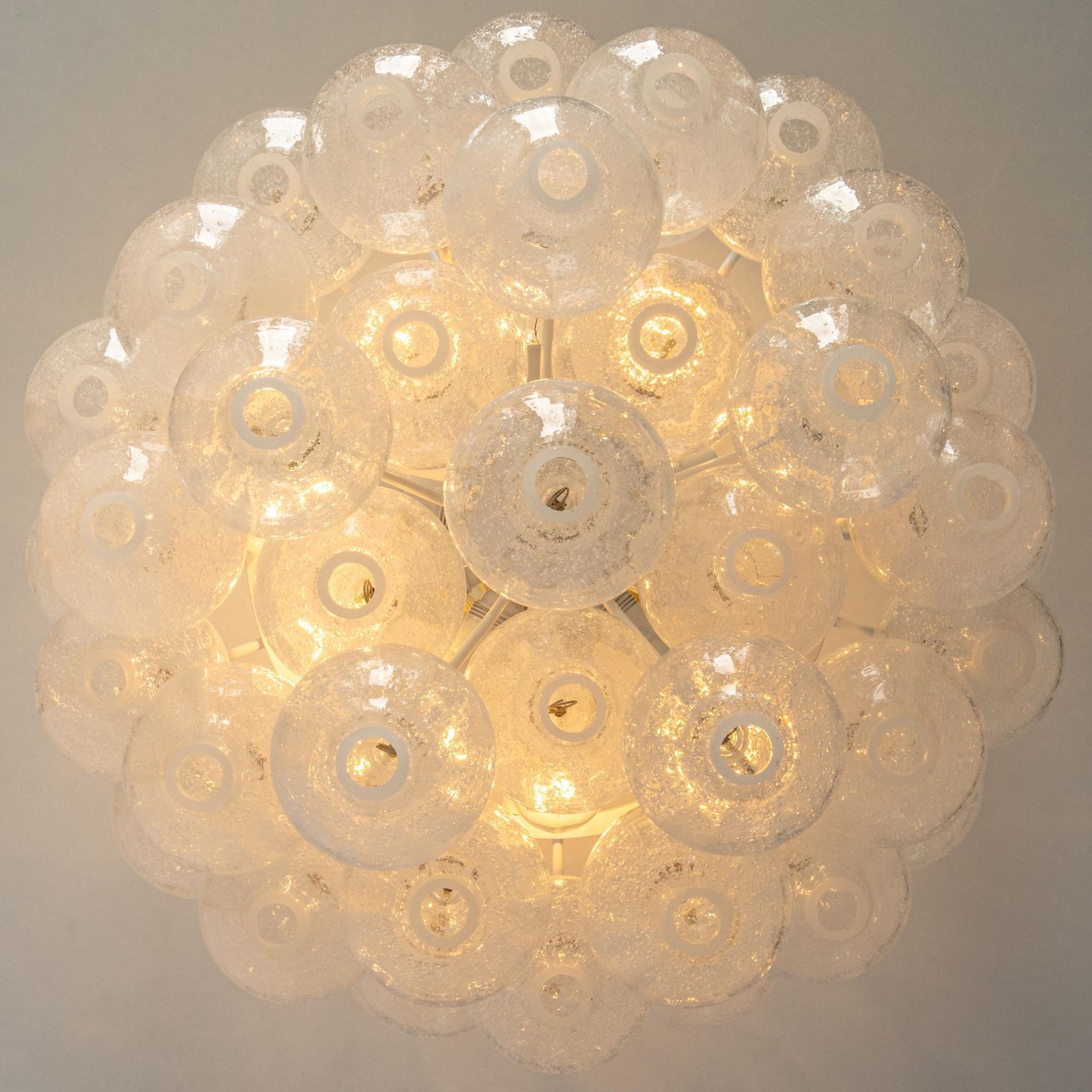 photo furniture 1 Of 3 Large Tulipan Glass Flush Mount Or Chandelier By Kalmar, Austria, 1960s