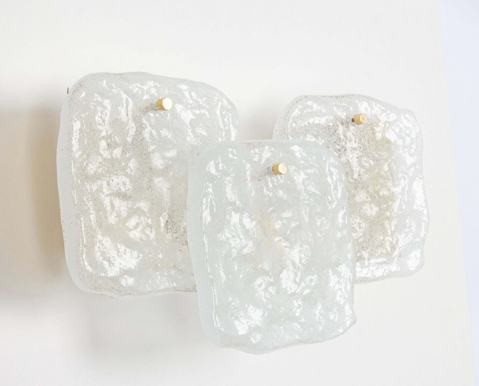 Pair Of Large Brass Kalmar Wall Lights Murano Glass By Kalmar, Austria, 1960s photo furniture