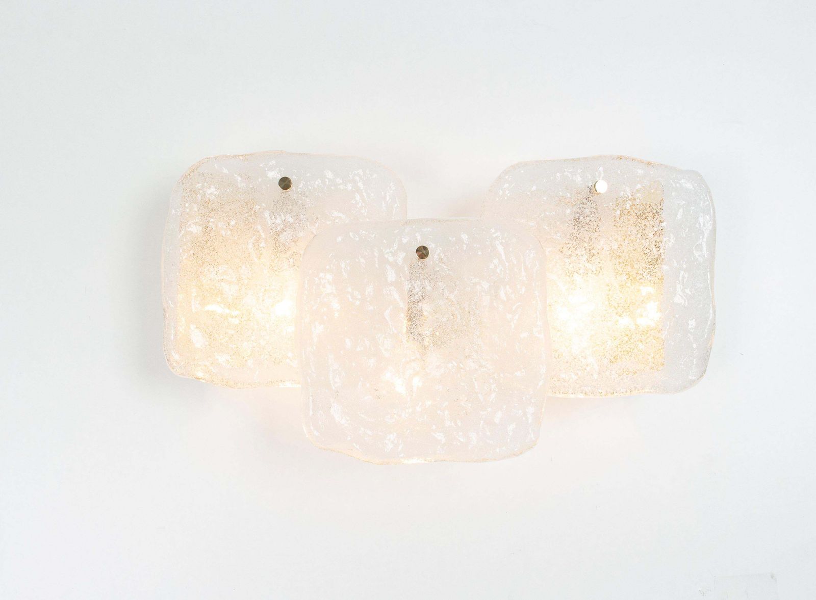 1805.0 Pair Of Large Brass Kalmar Wall Lights Murano Glass By Kalmar, Austria, 1960s photo