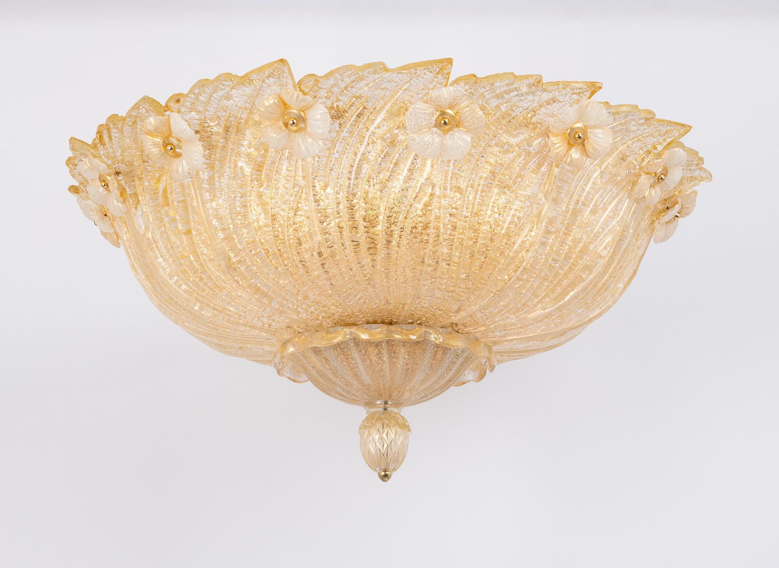 1 Of 2 Large Grand Hotel Murano Ceiling Fixture By Barovier & Toso, Italy, 1970s photo for sale