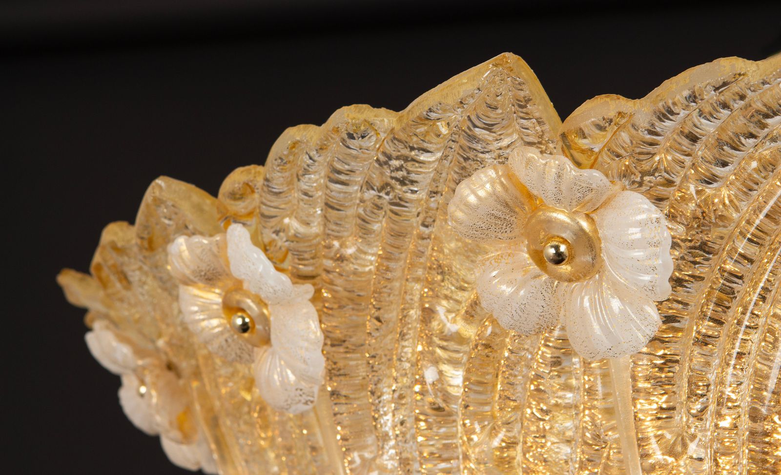 10316.0 1 Of 2 Large Grand Hotel Murano Ceiling Fixture By Barovier & Toso, Italy, 1970s photo