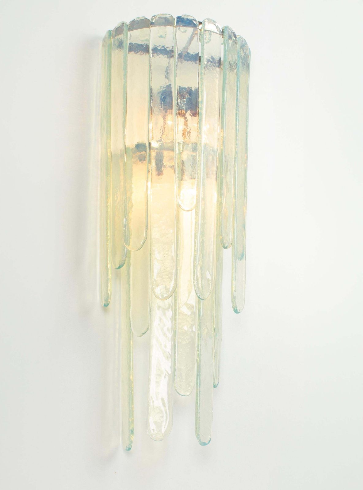 Extra Large Blue Murano Glass Wall Lamp By Carlo Nason For Mazzega, Italy, 1970s photo for sale